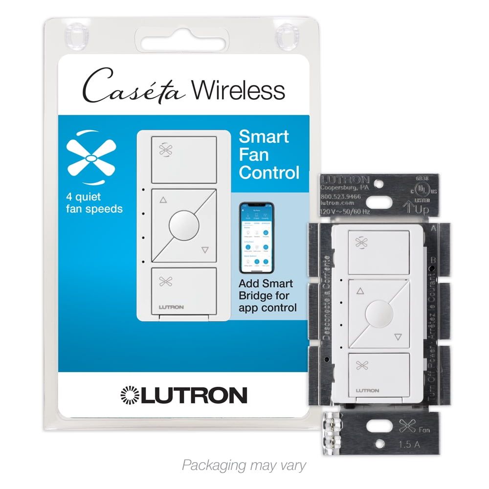 Lutron Caseta Wireless White Smart Fan Speed Control Switch