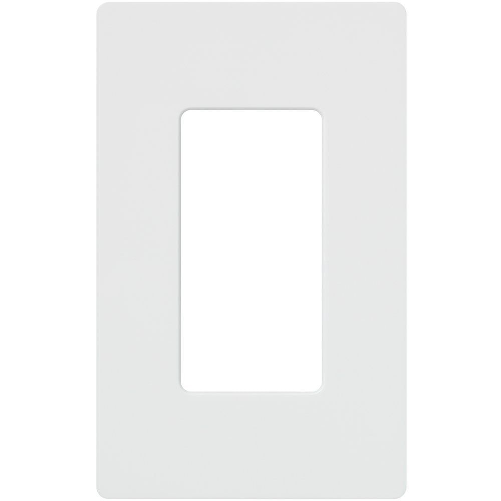 White Gloss 1-Gang Screwless Plastic Wall Plate