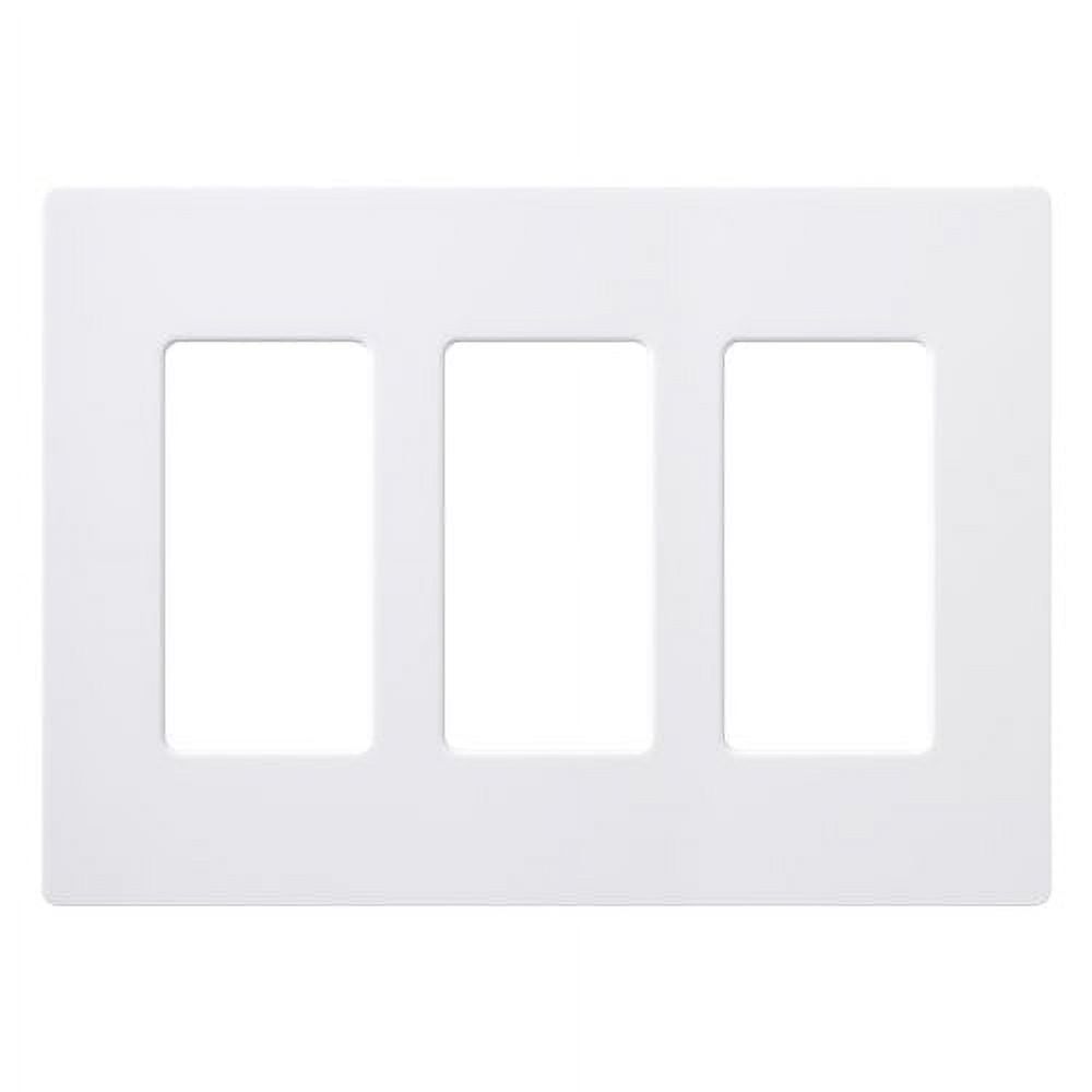 White 3-Gang Screwless Decorator Wall Plate