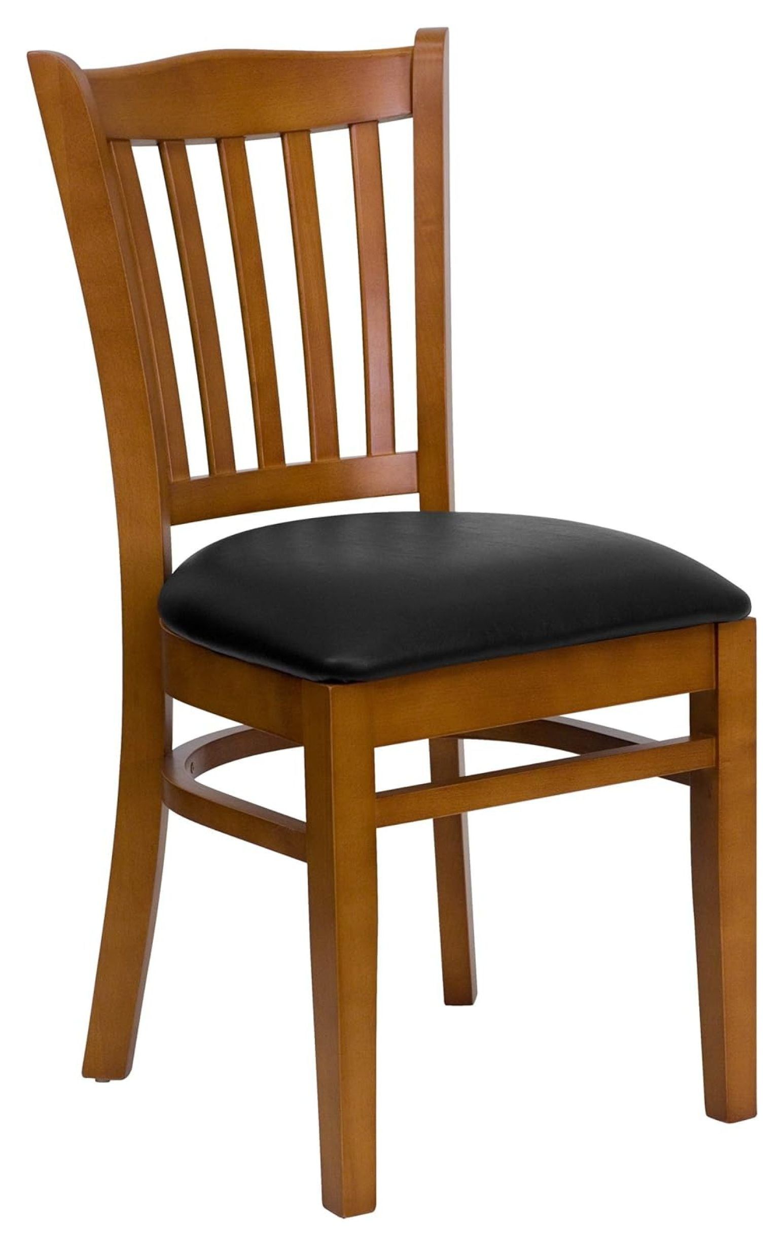 Elegant Windsor High Back Slat Chair in Black and Cherry Wood