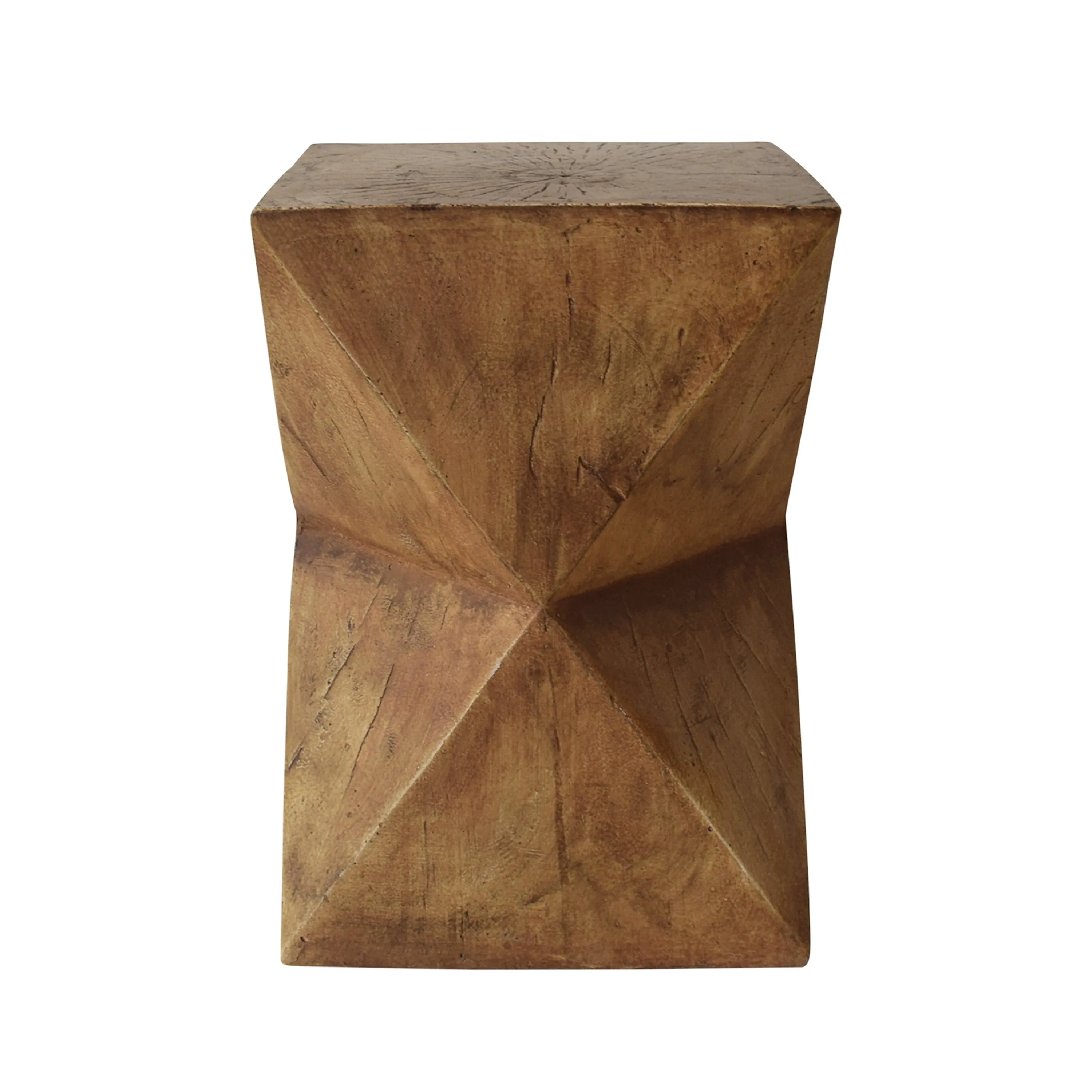 Lux Off-White Lightweight Concrete Geometric Accent Table
