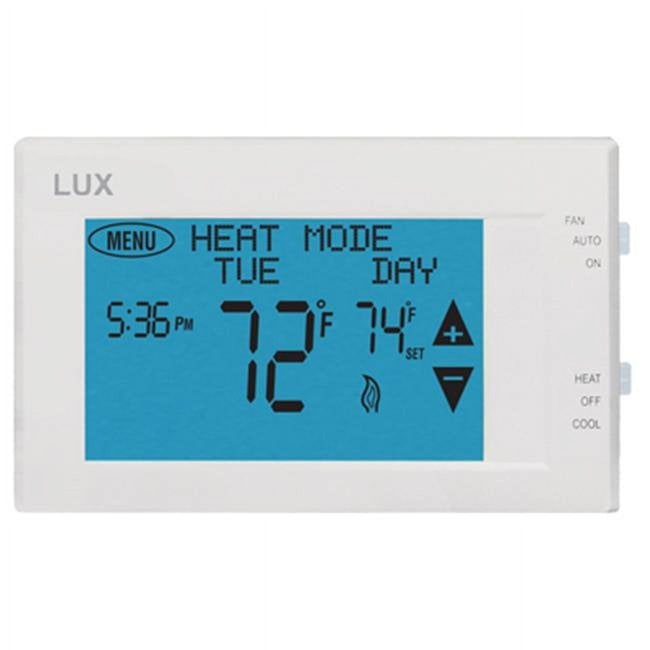 White Digital Touchscreen Programmable Thermostat with Large Display