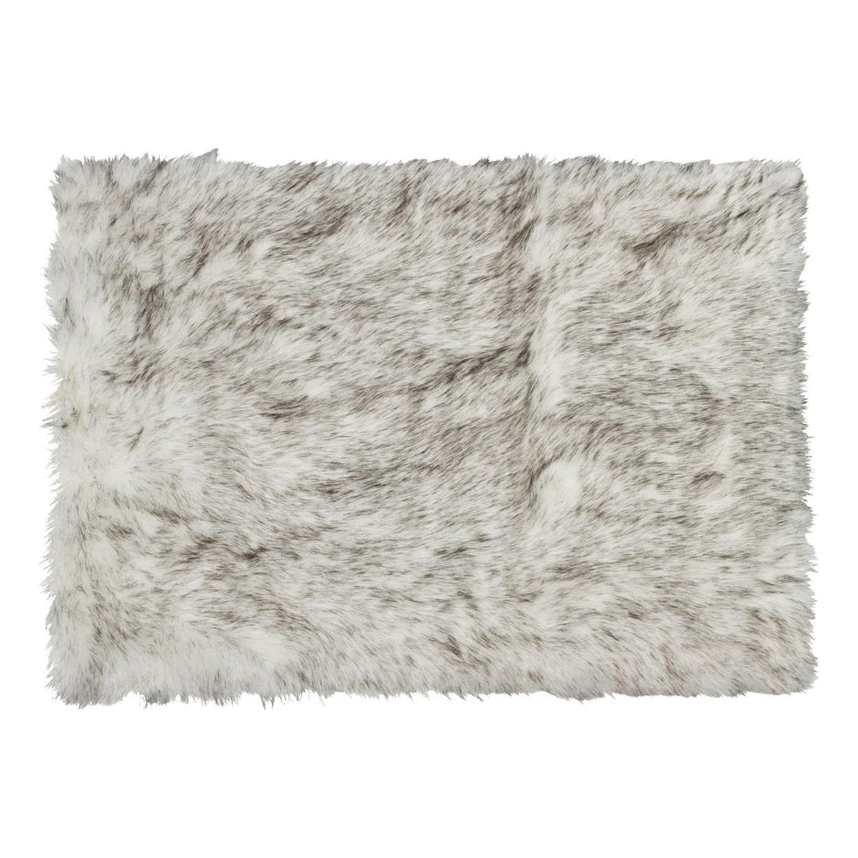 Gradient Grey Luxe Faux Sheepskin Shag Rug 36"x24"