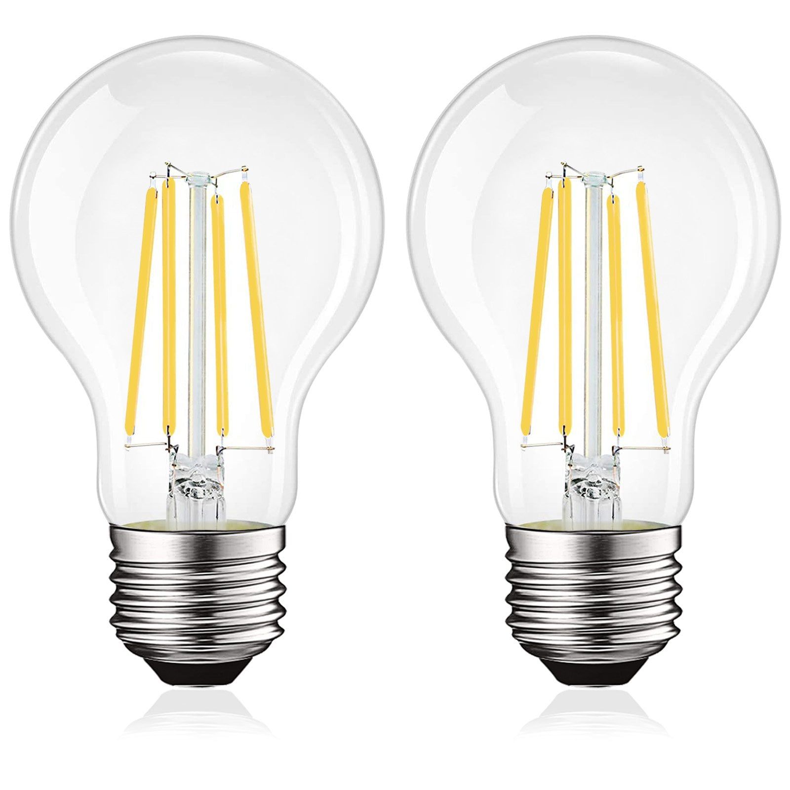 Vintage Clear Glass Dimmable LED Edison Bulbs, 4.29" Length