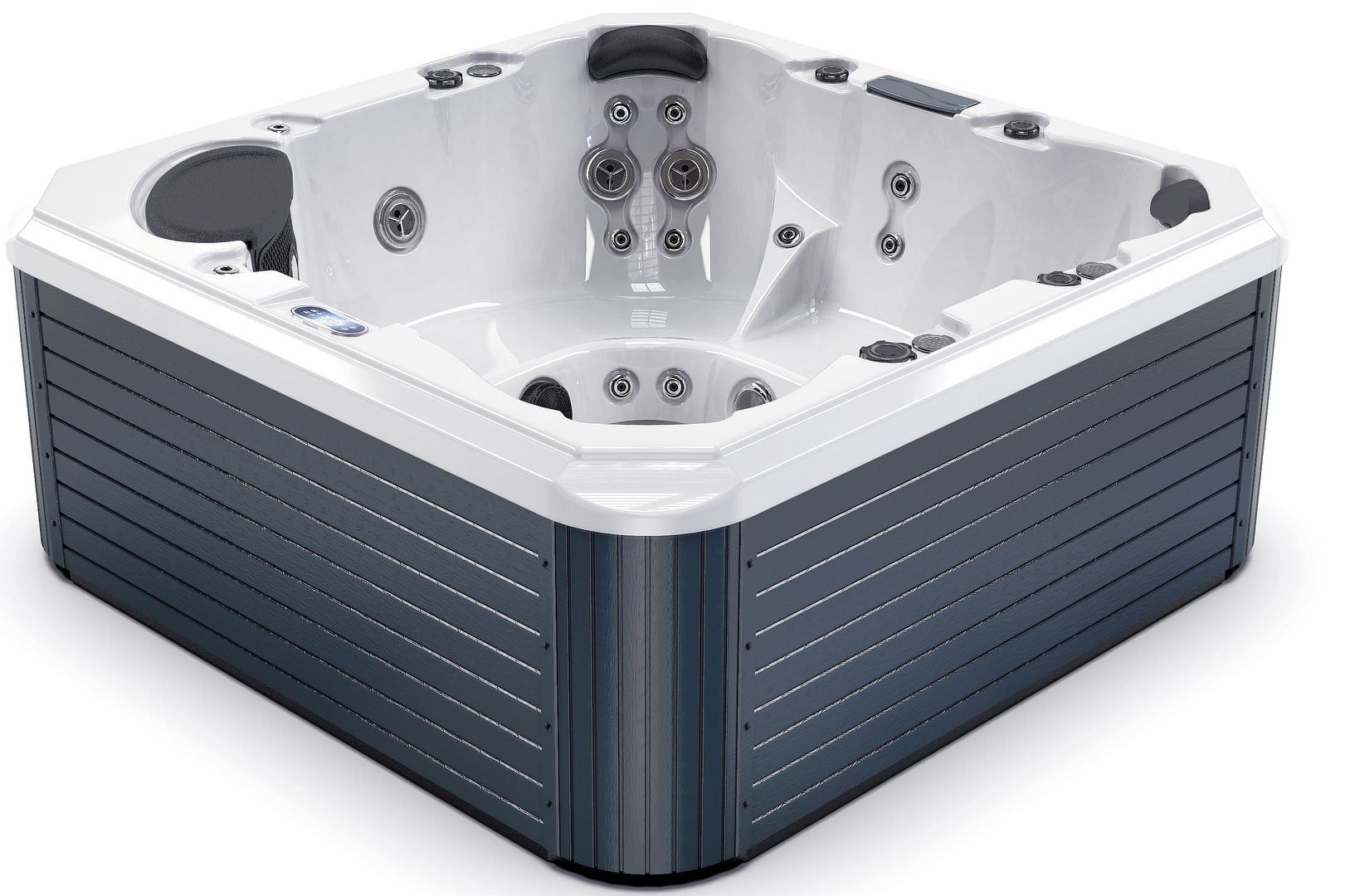 Aspen 7-Person Square Hot Tub with 43 Jets and Ozonator