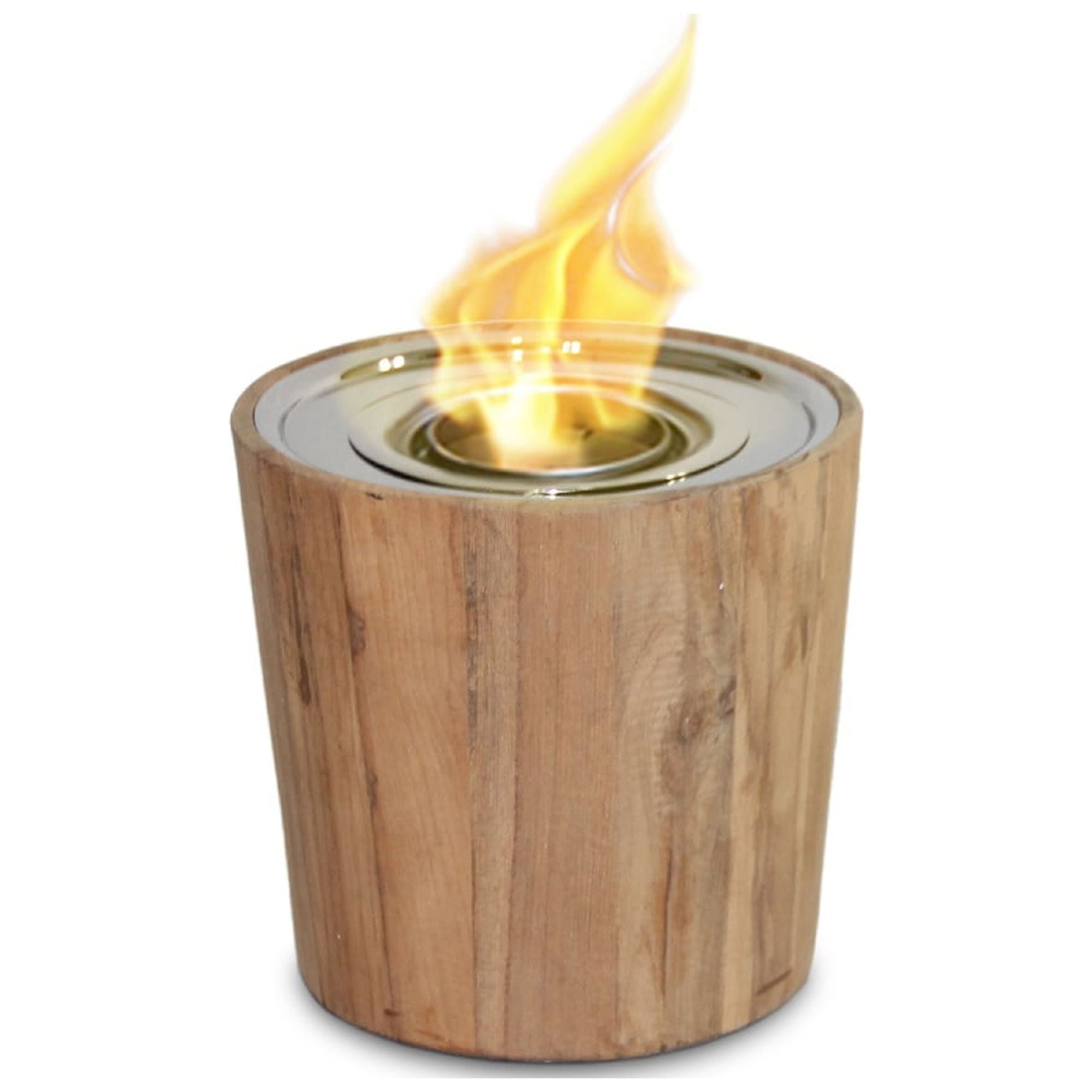 Sag Harbor Teak and Steel Gel Fuel Fire Bowl