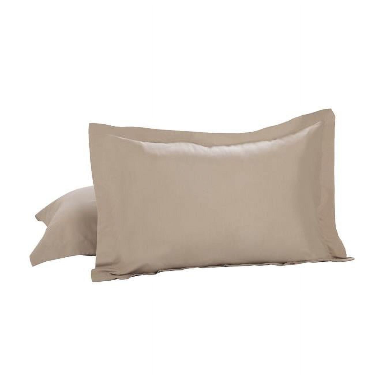 Mocha Polyester Standard/Queen Pillow Sham Set