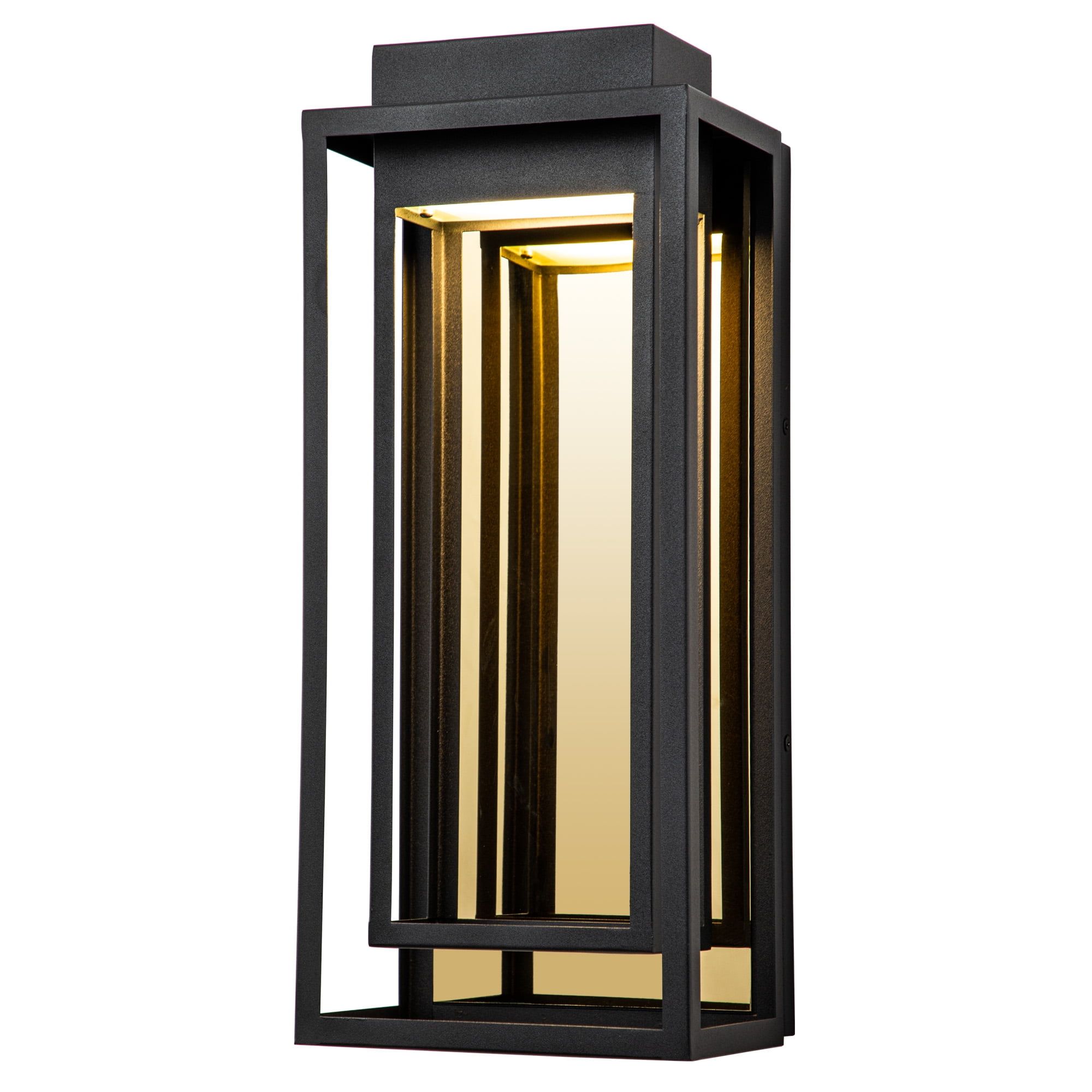 Black and Gold Large Modern LED Outdoor Wall Sconce