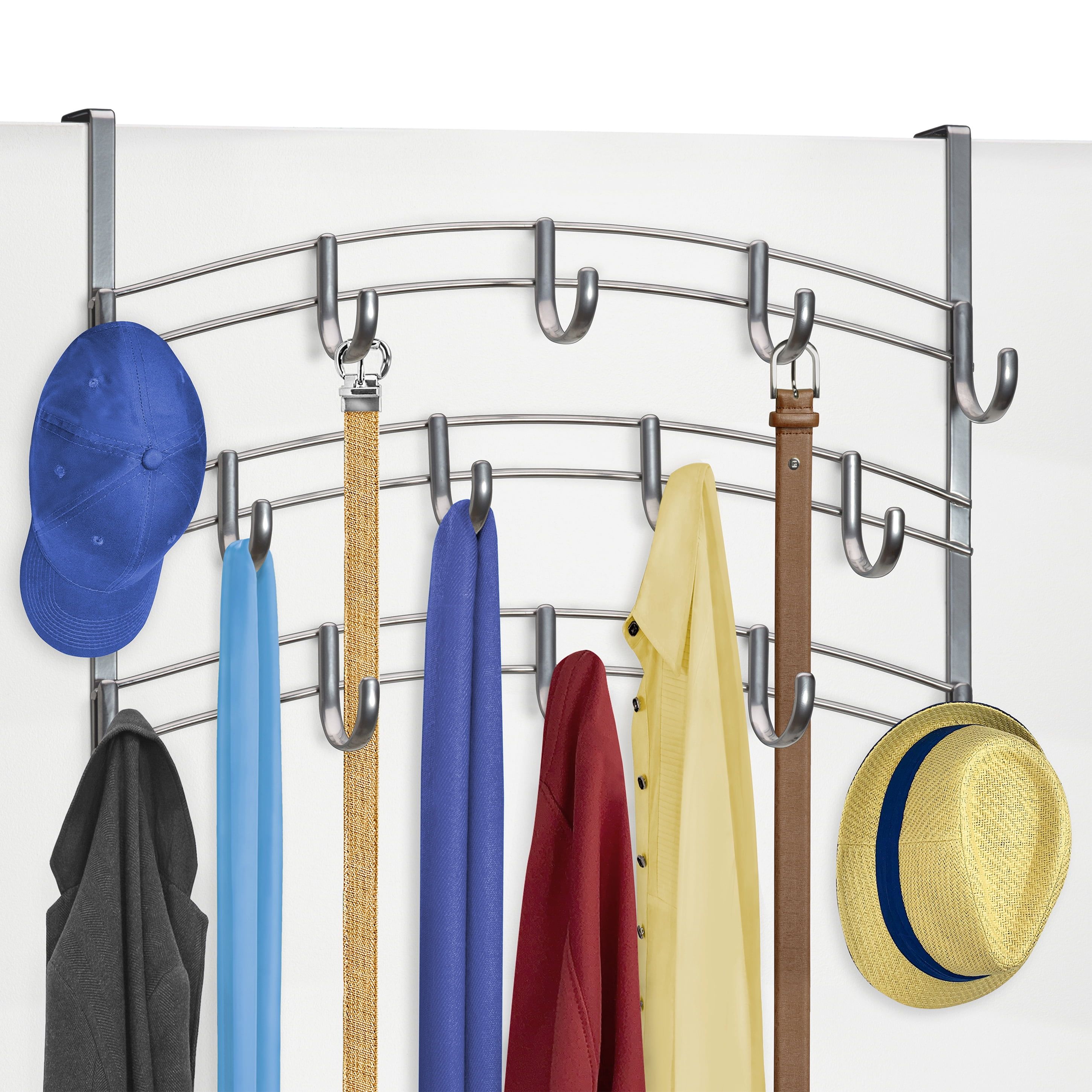 Platinum Over-the-Door 14 Hook Steel Organizer Rack