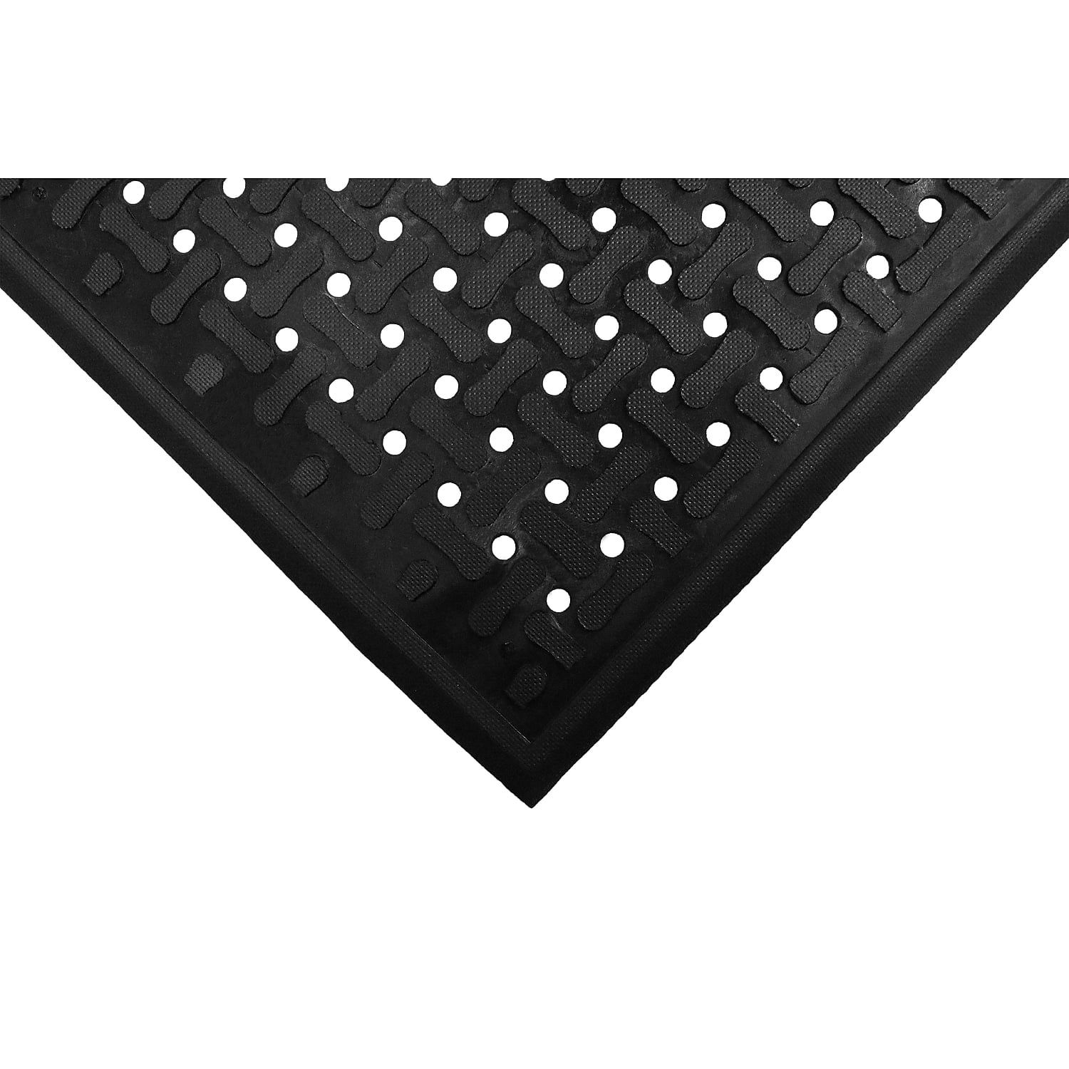 Black Nitrile Rubber Foam Anti-Fatigue Mat with Holes