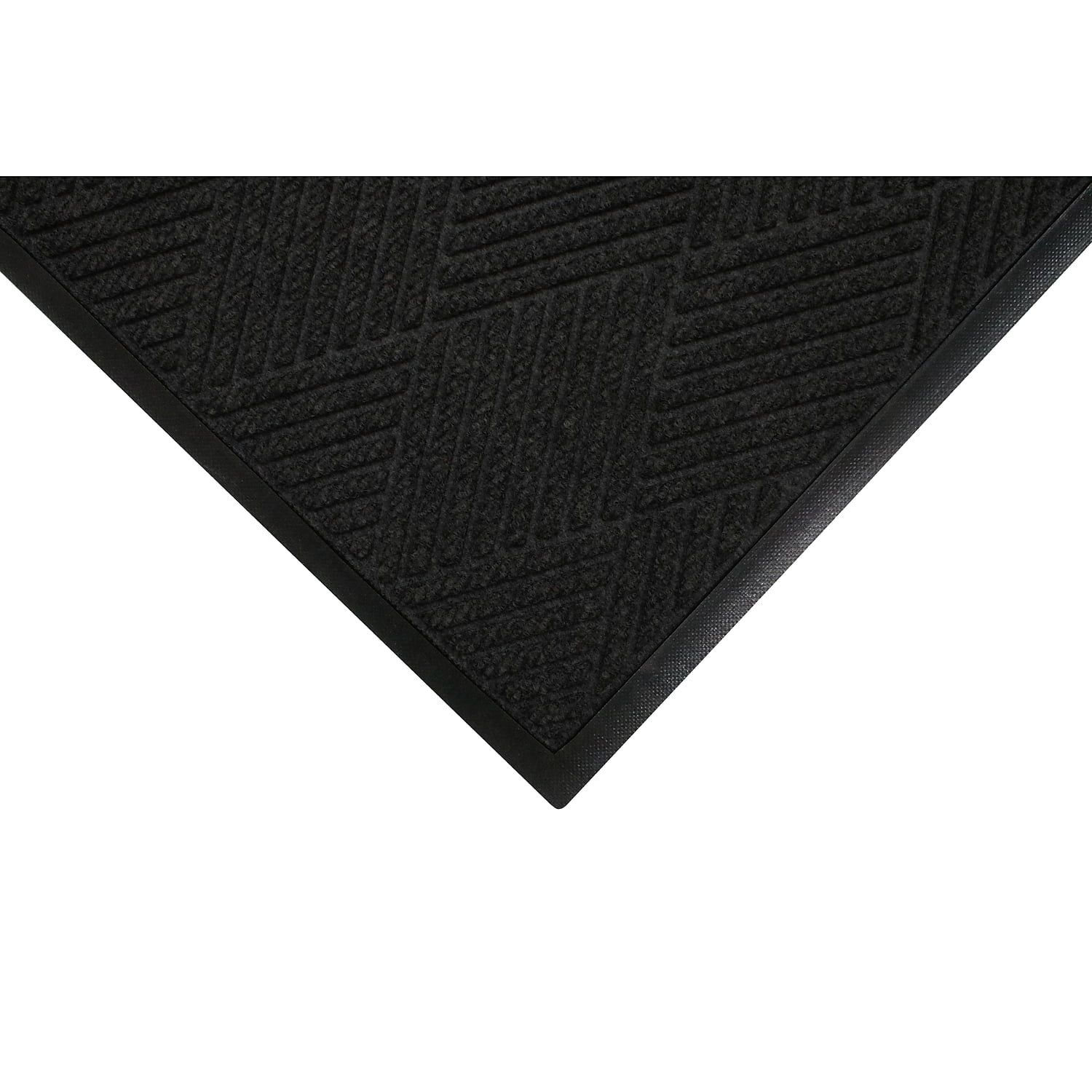 Black Smoke Rectangular PET Indoor/Outdoor Floor Mat