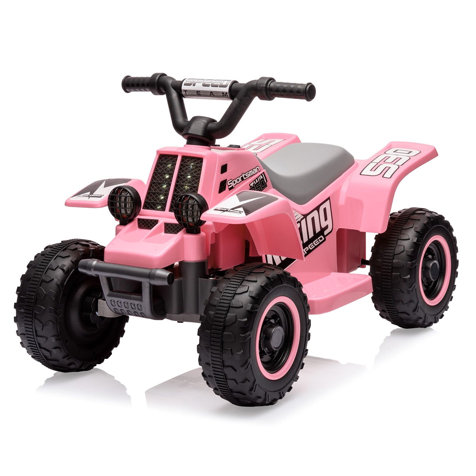 Pink 6V Kids Electric Quad ATV with Forward/Reverse Switch