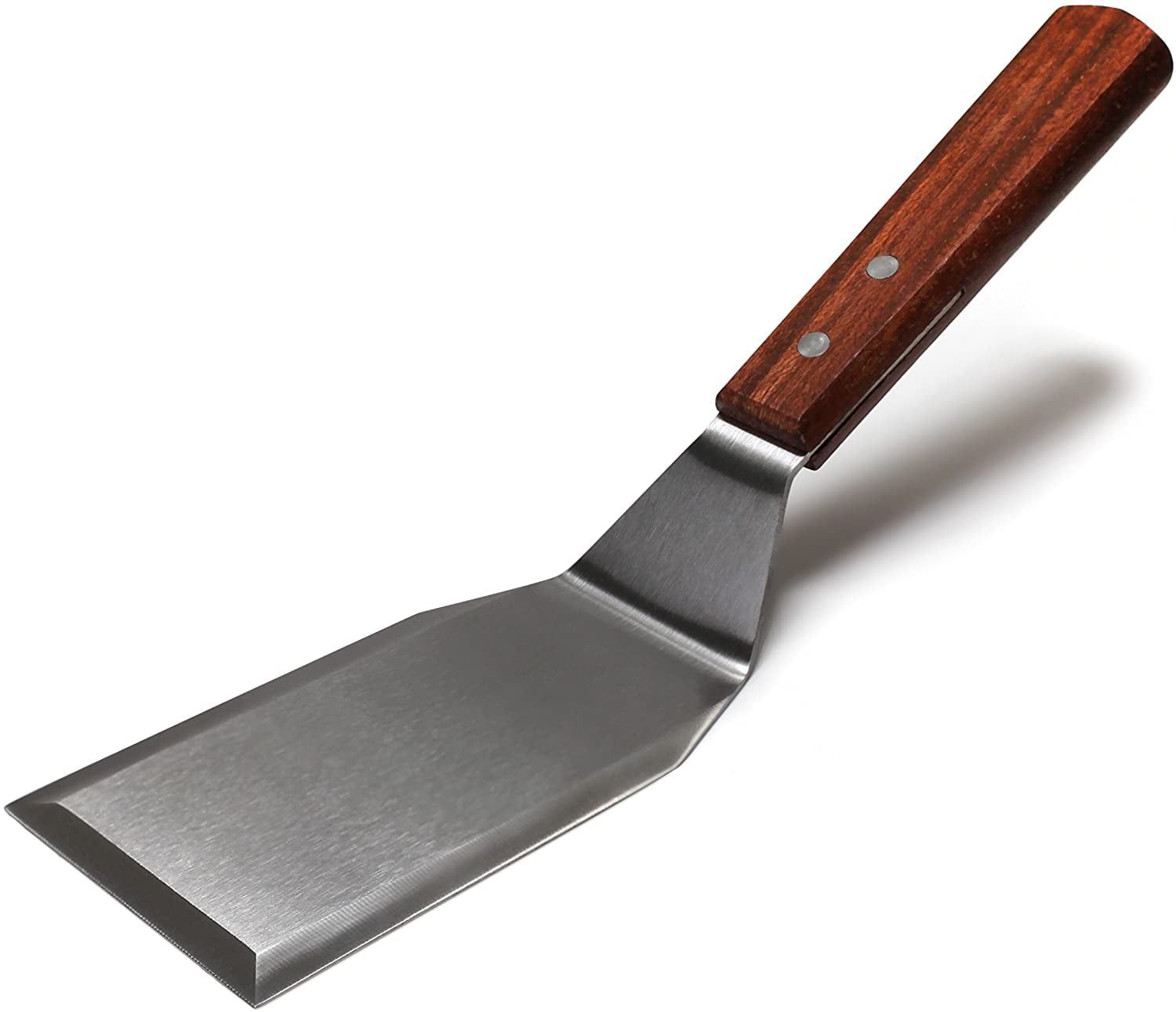 Professional Grade Stainless Steel Spatula with Hardwood Handle