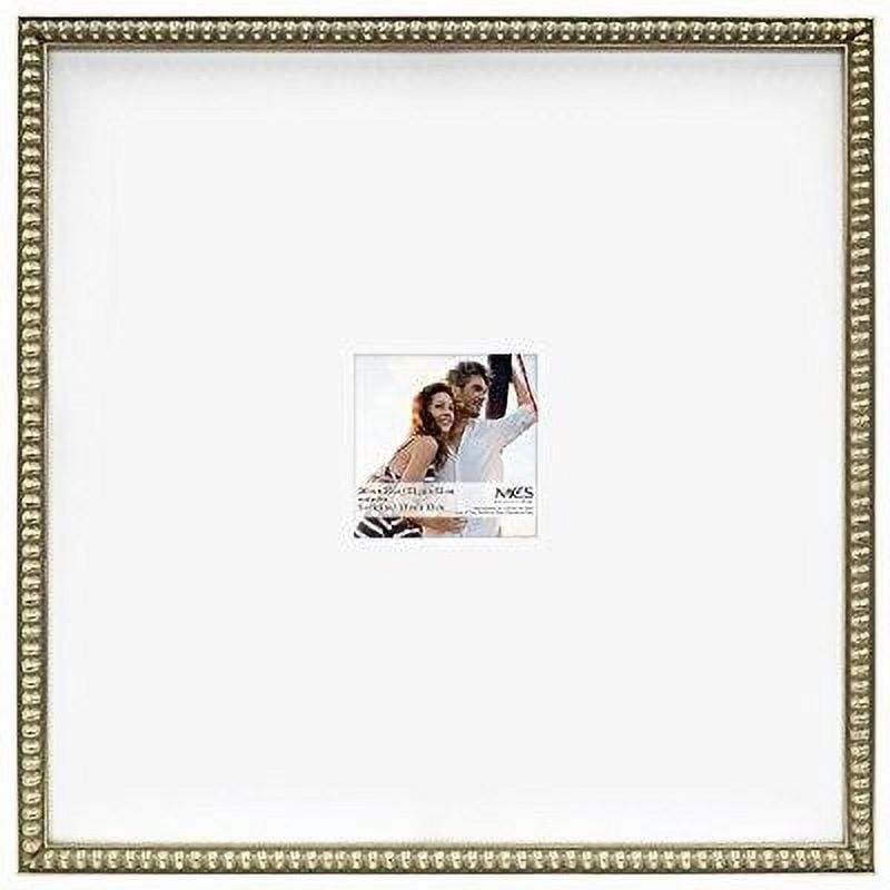 Champagne Beaded 20x20 Wood Frame with 5x5 Mat