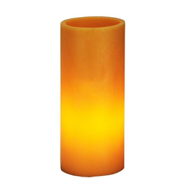 Amber Glass 8" Cylindrical Candle Holder