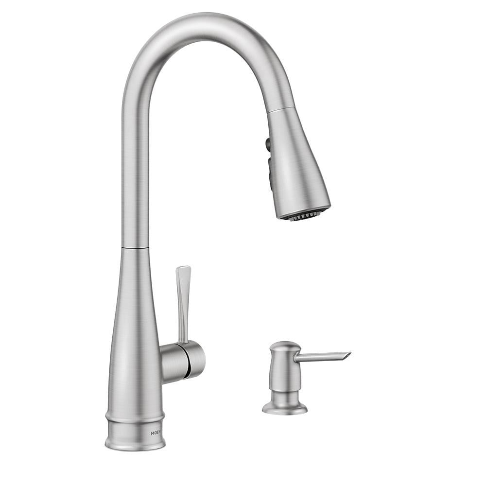 Birchfield Stainless Steel Pull-Down Kitchen Faucet with Spray