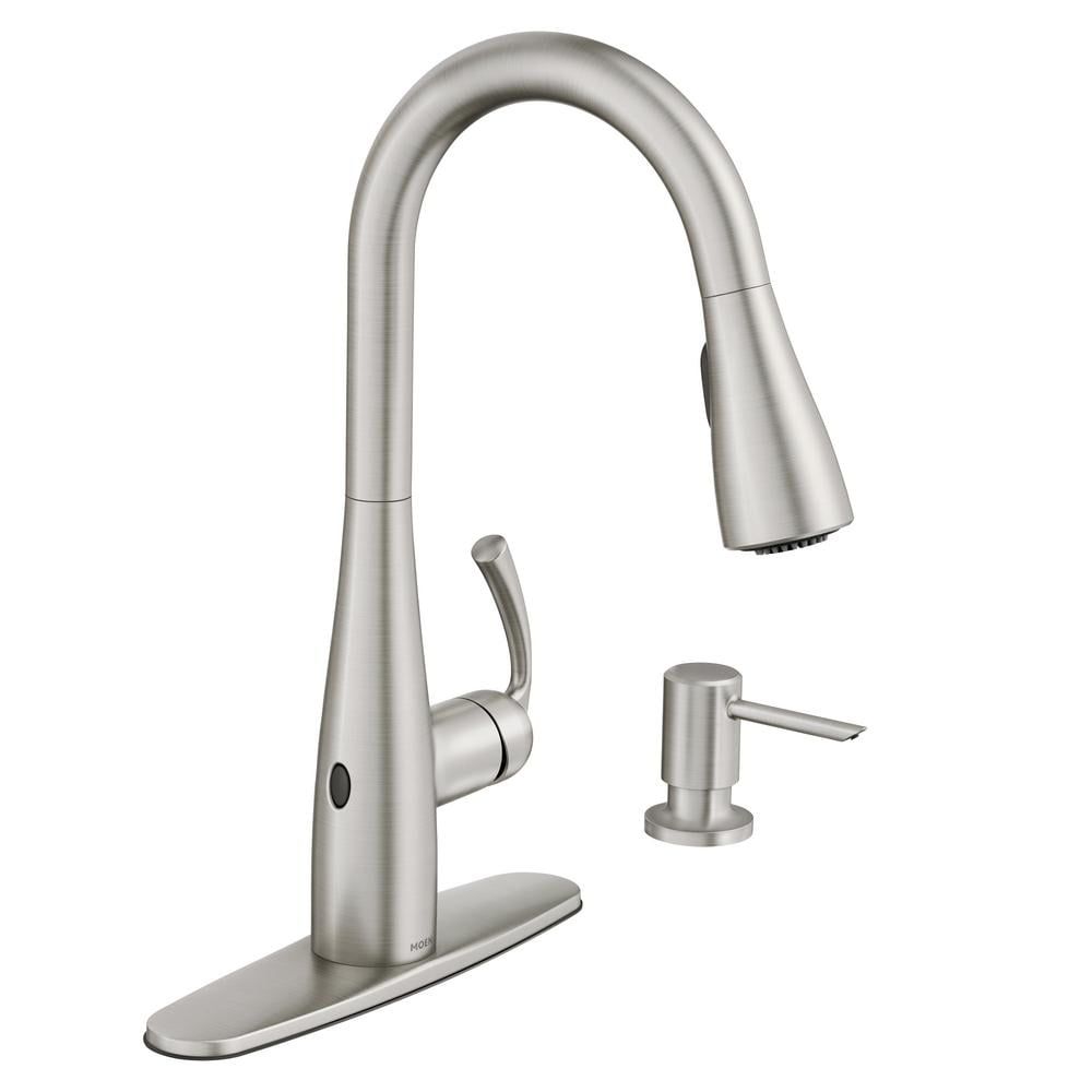 Essie Stainless Steel Touchless Pull-Down Kitchen Faucet with Soap Dispenser