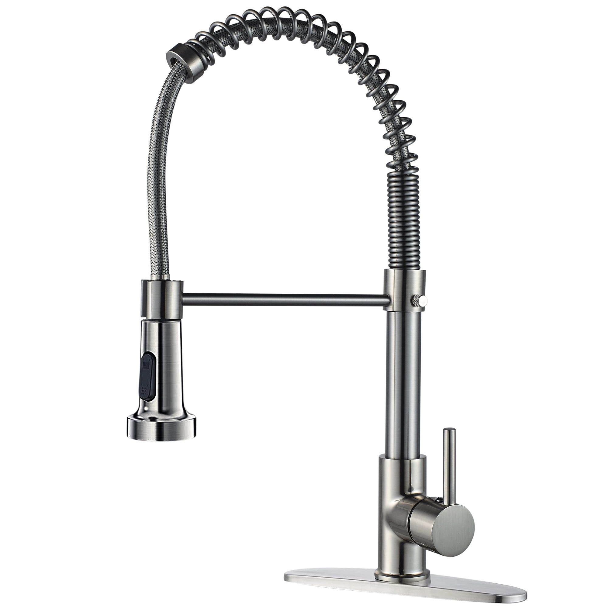 Brushed Nickel Single Handle Pull Down Kitchen Faucet