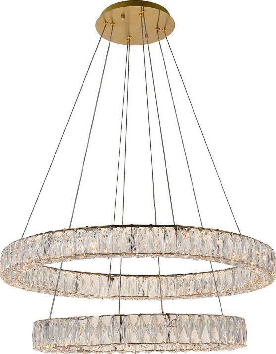 Monroe Gold Chandelier with Clear Royal Cut Crystal