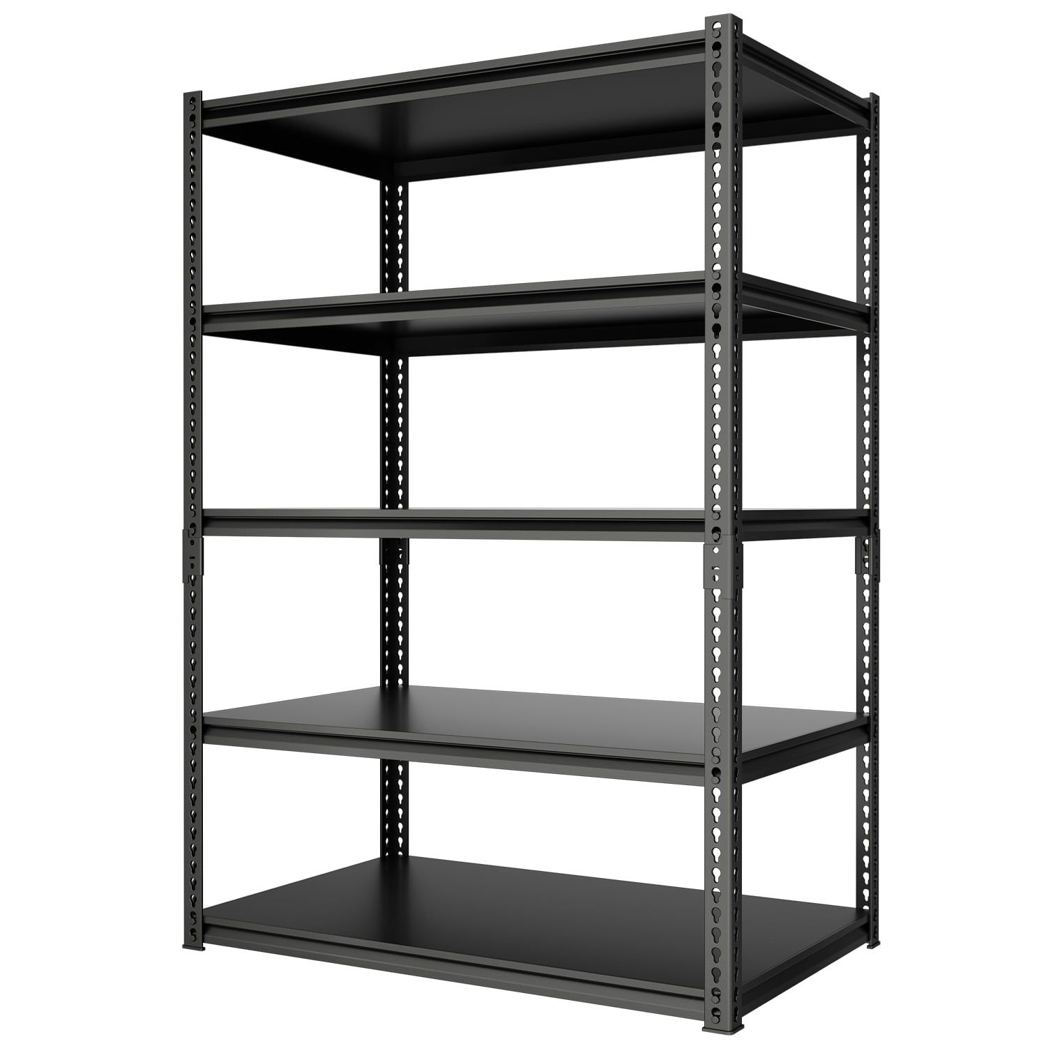 Black 5-Tier Adjustable Metal Garage Storage Shelving Unit