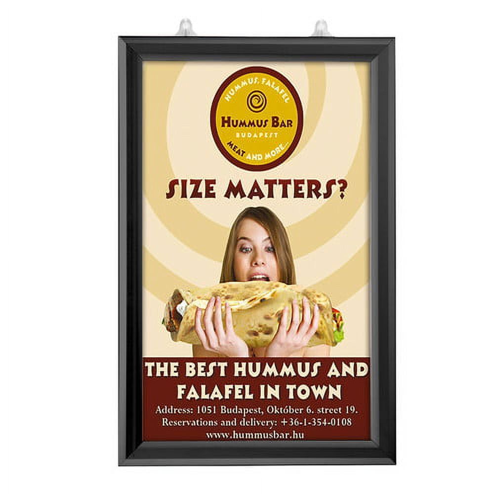 Black Aluminum Vertical Slide-In Poster Frame 22" x 28"