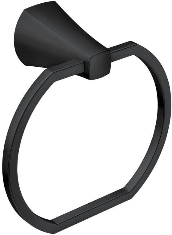 Matte Black Wall Mounted Towel Ring