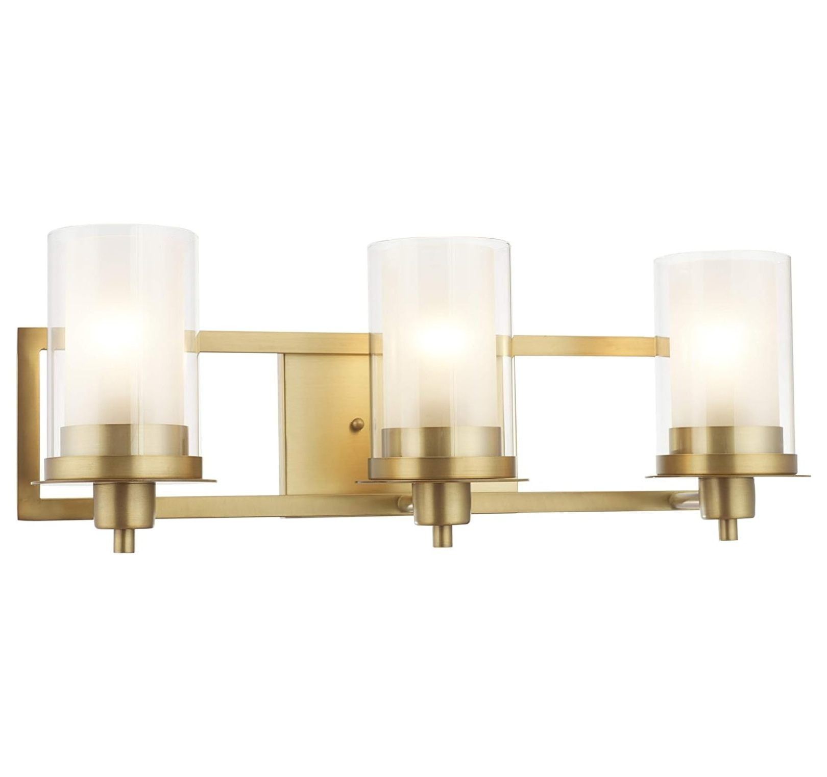 Juno Brushed Brass and Glass Wall Sconce