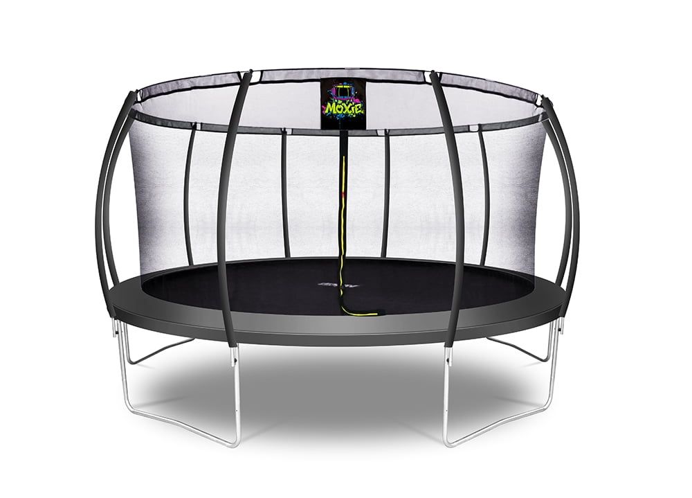 Charcoal 15' Round Outdoor Trampoline with Safety Enclosure