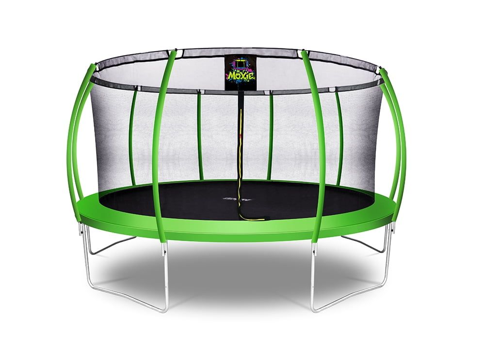 Green Apple 15' Round Outdoor Trampoline with Enclosure