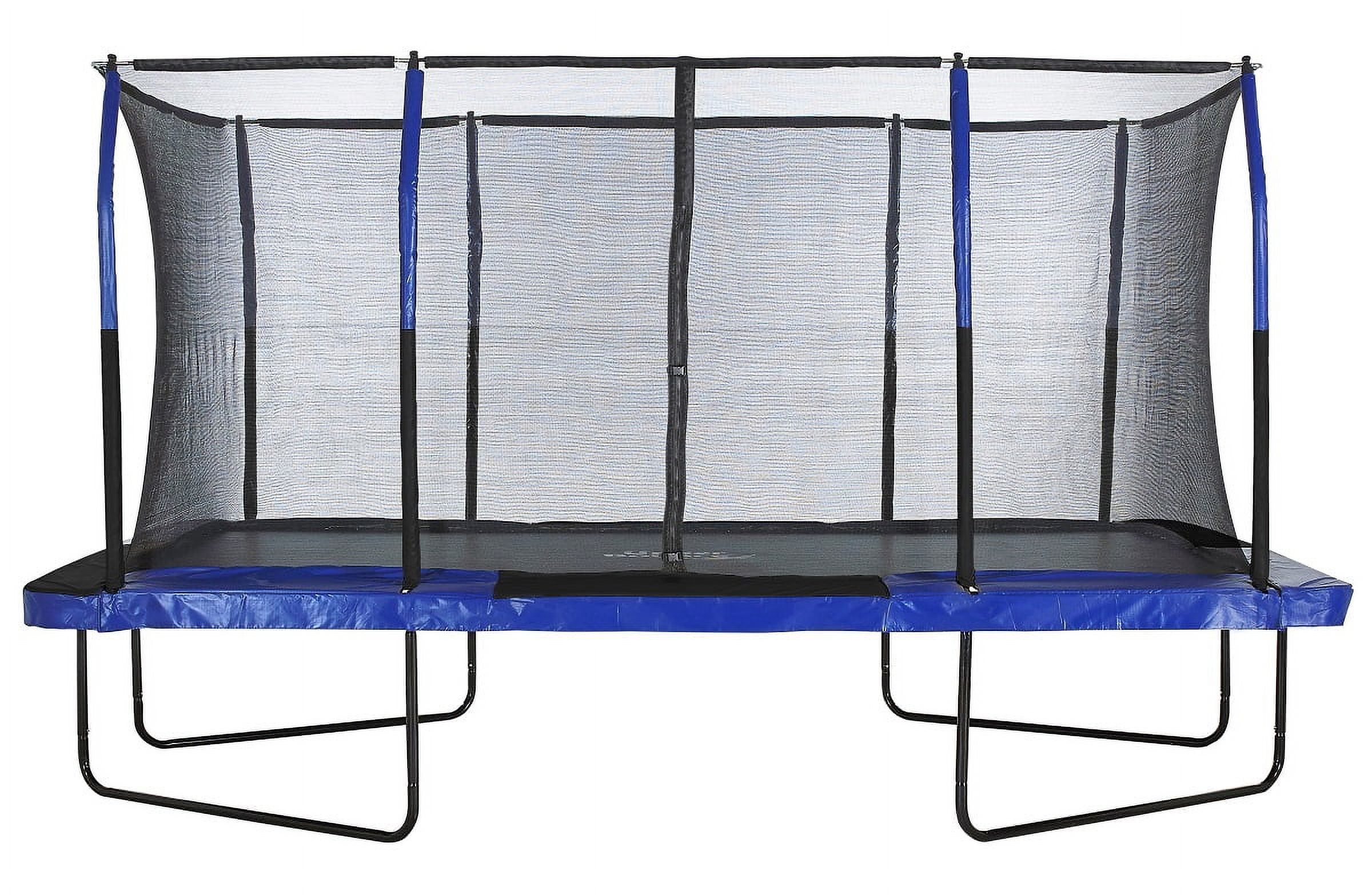 Upper Bounce 8' x 14' Black Rectangular Trampoline with Enclosure