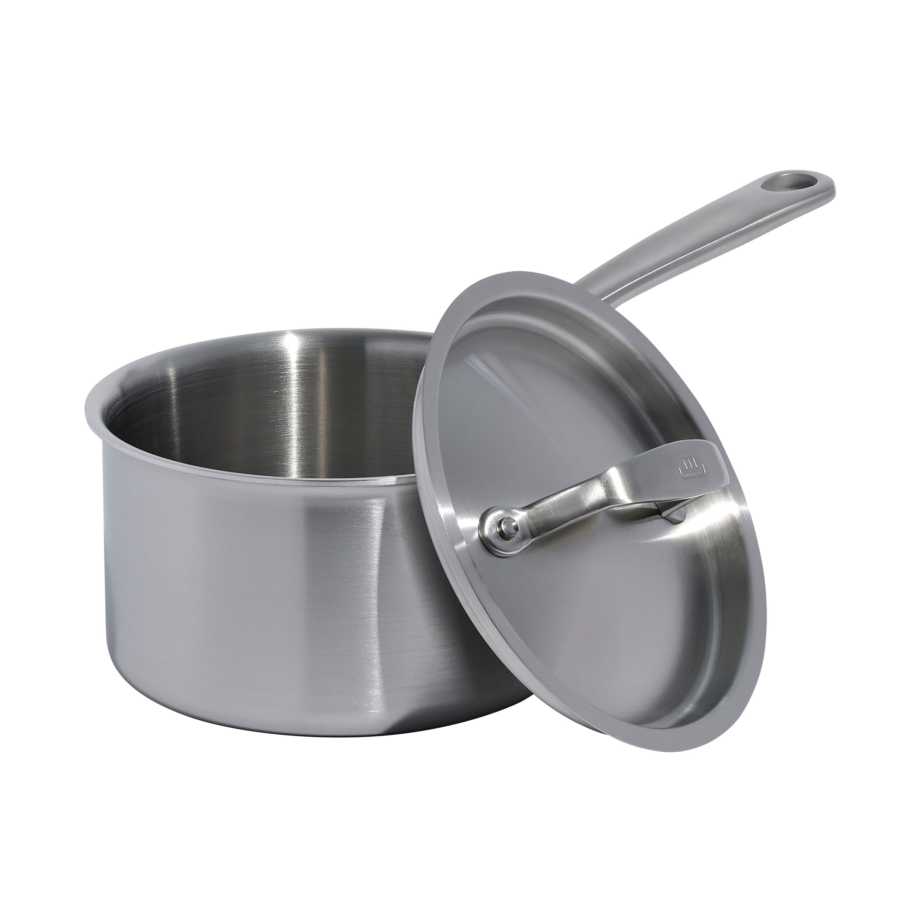 2 Quart Stainless Steel Saucepan with Lid and Stay Cool Handle