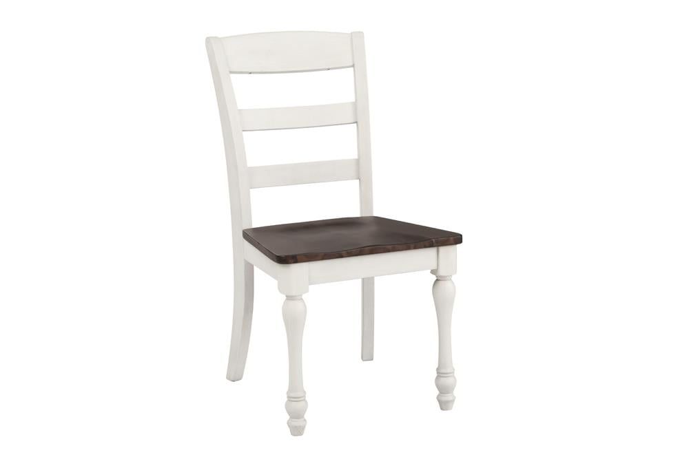 Madelyn High Ladderback White Wood Side Chair