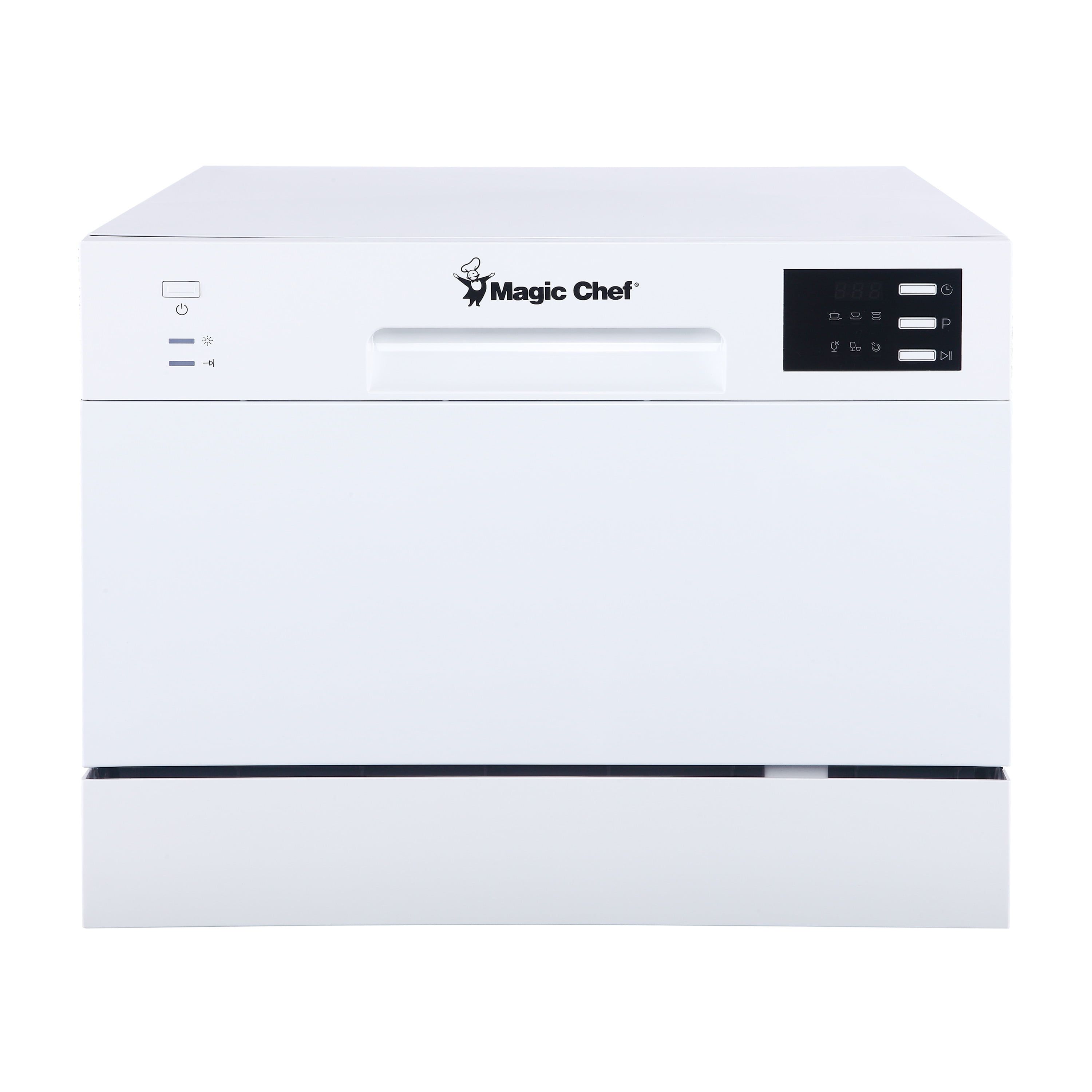 Magic Chef White Stainless Steel Energy Star 6-Place Countertop Dishwasher