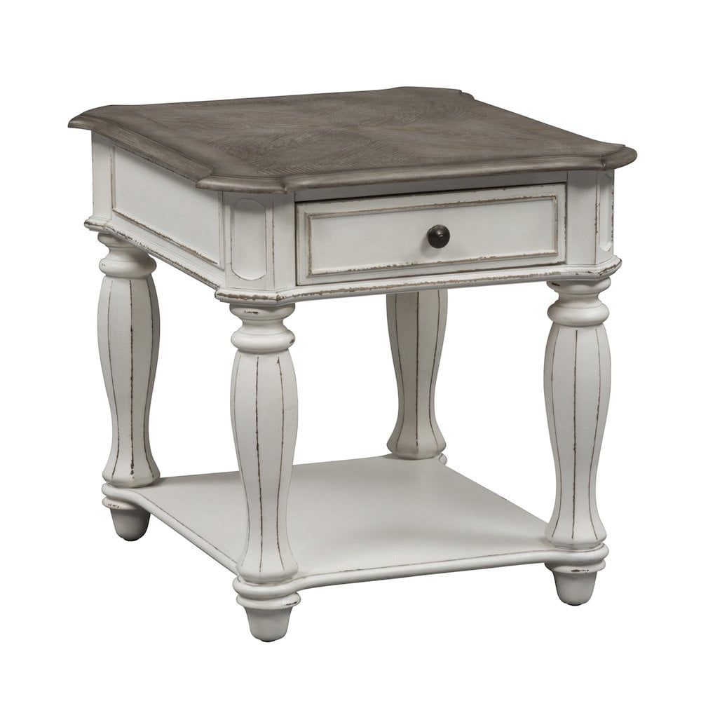 Magnolia Manor White 3-Piece Set with Weathered Brown Tops