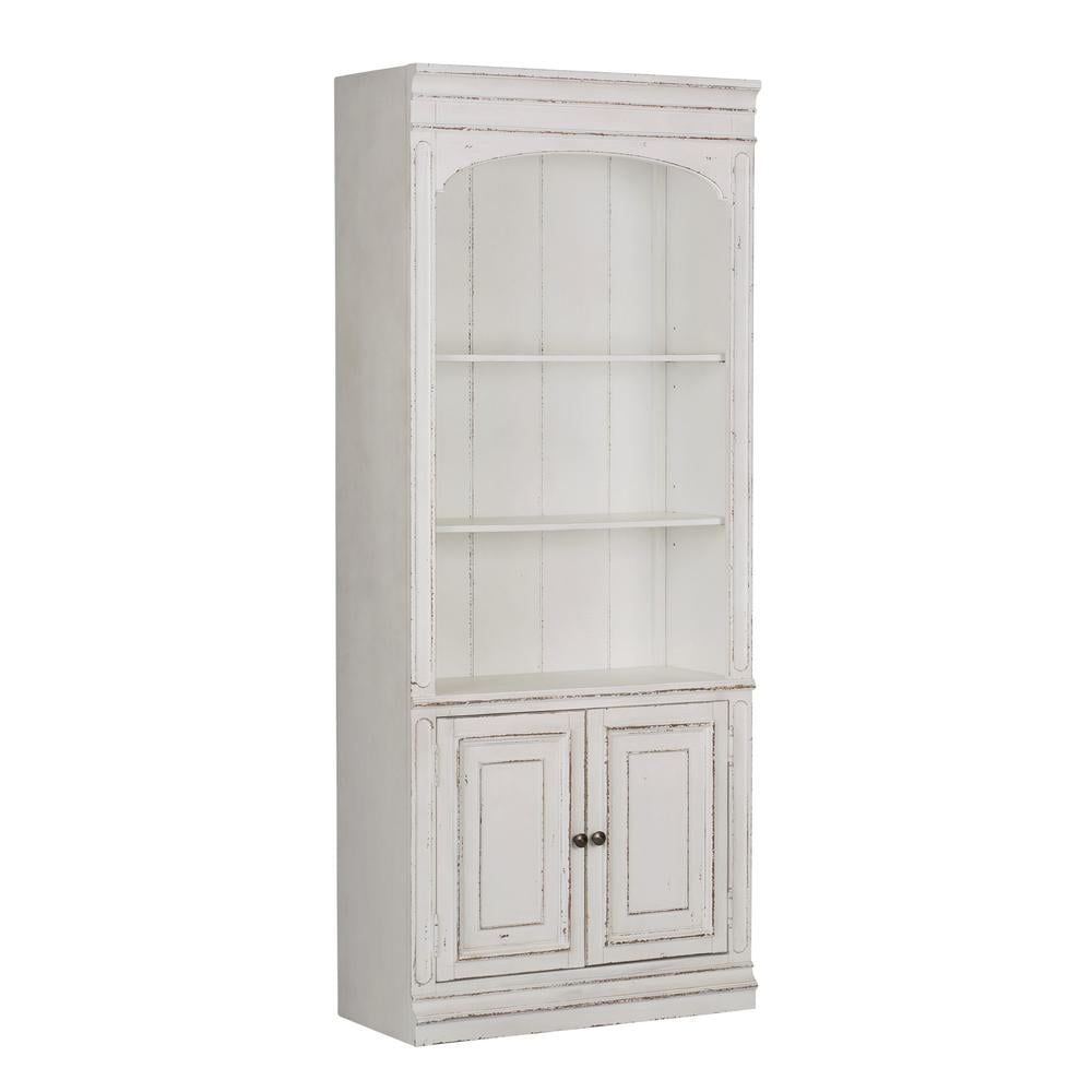 Magnolia Manor White Adjustable Traditional Bunching Bookcase