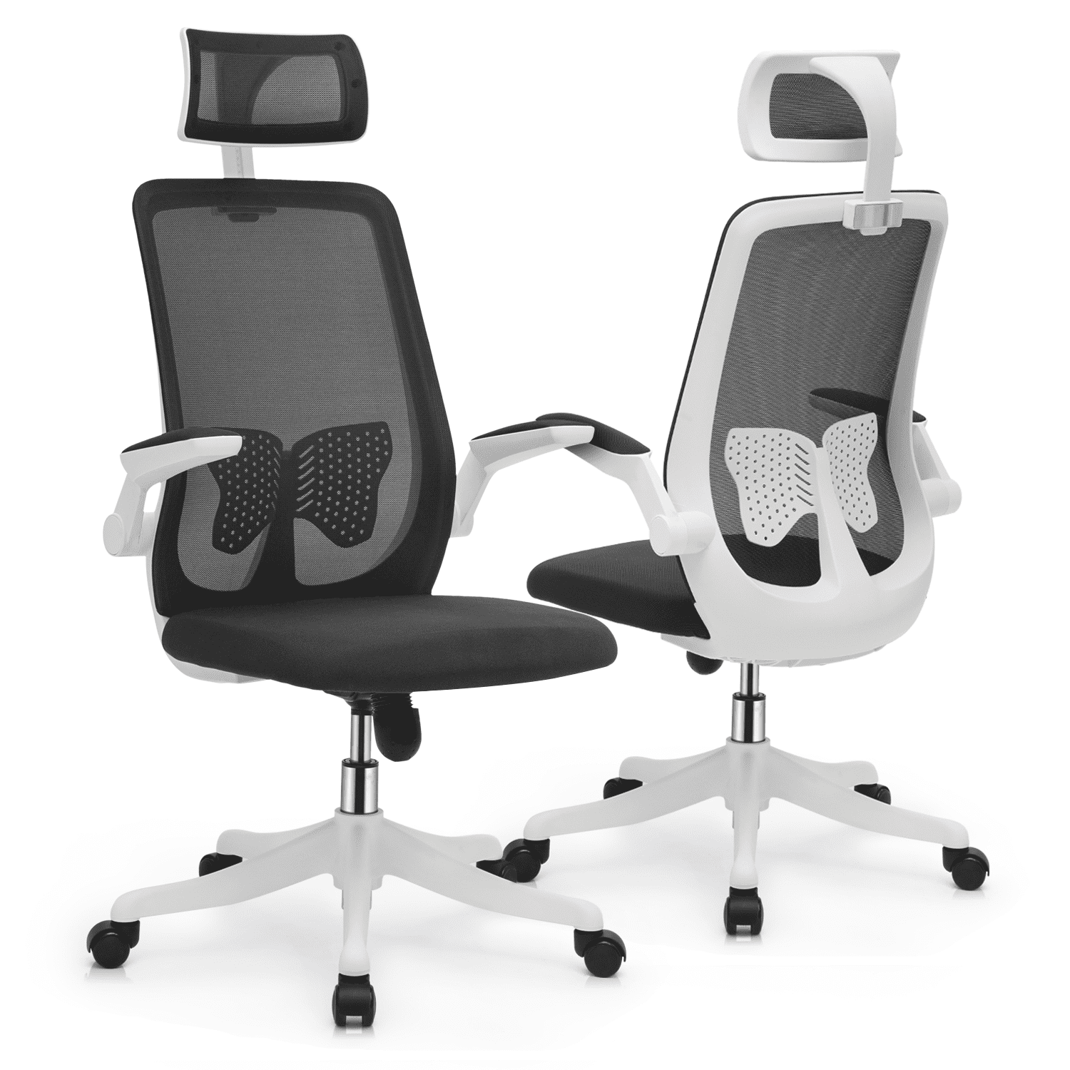 Black Adjustable High-Back Ergonomic Mesh Swivel Task Chair