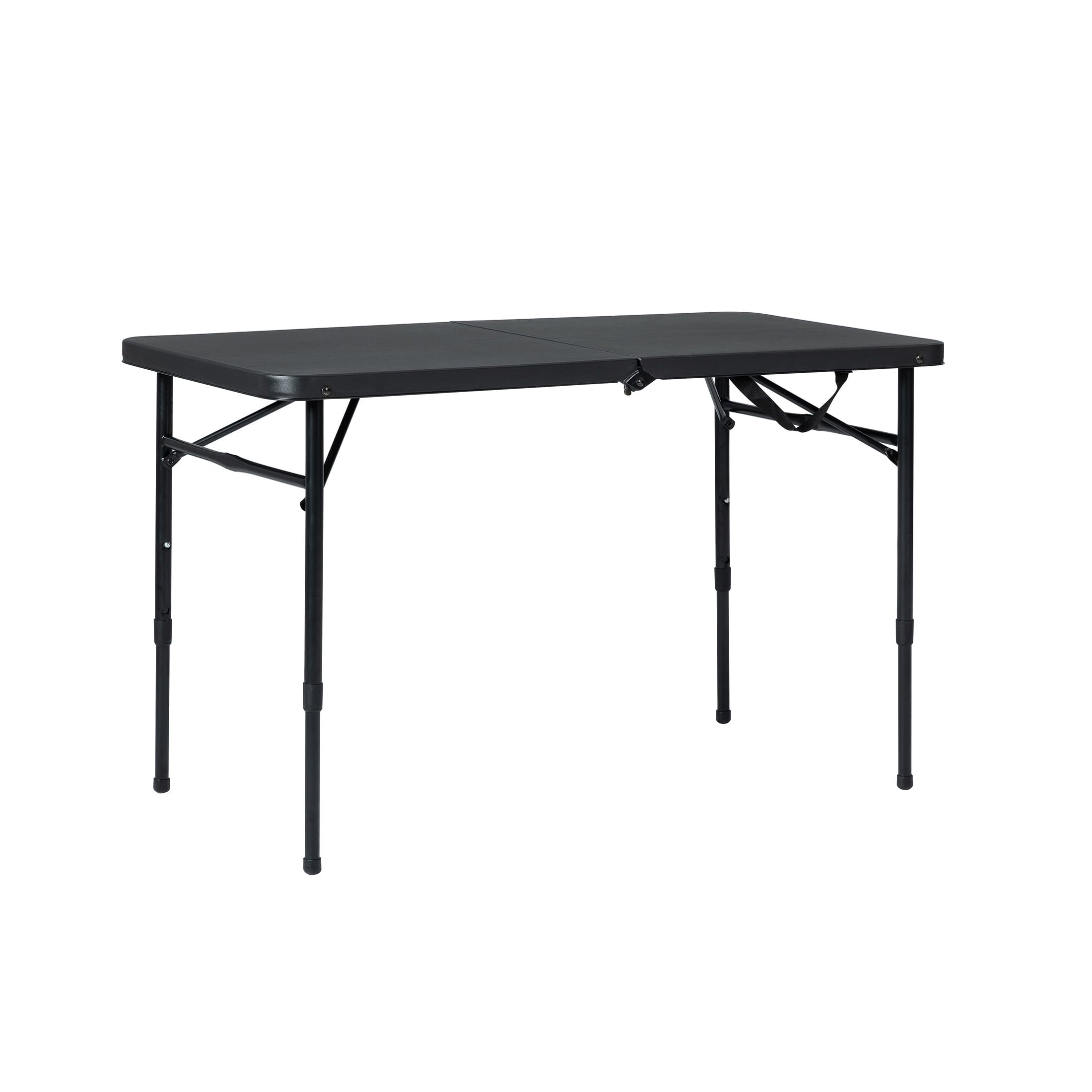 Black Polypropylene Adjustable Height Fold-in-Half Table