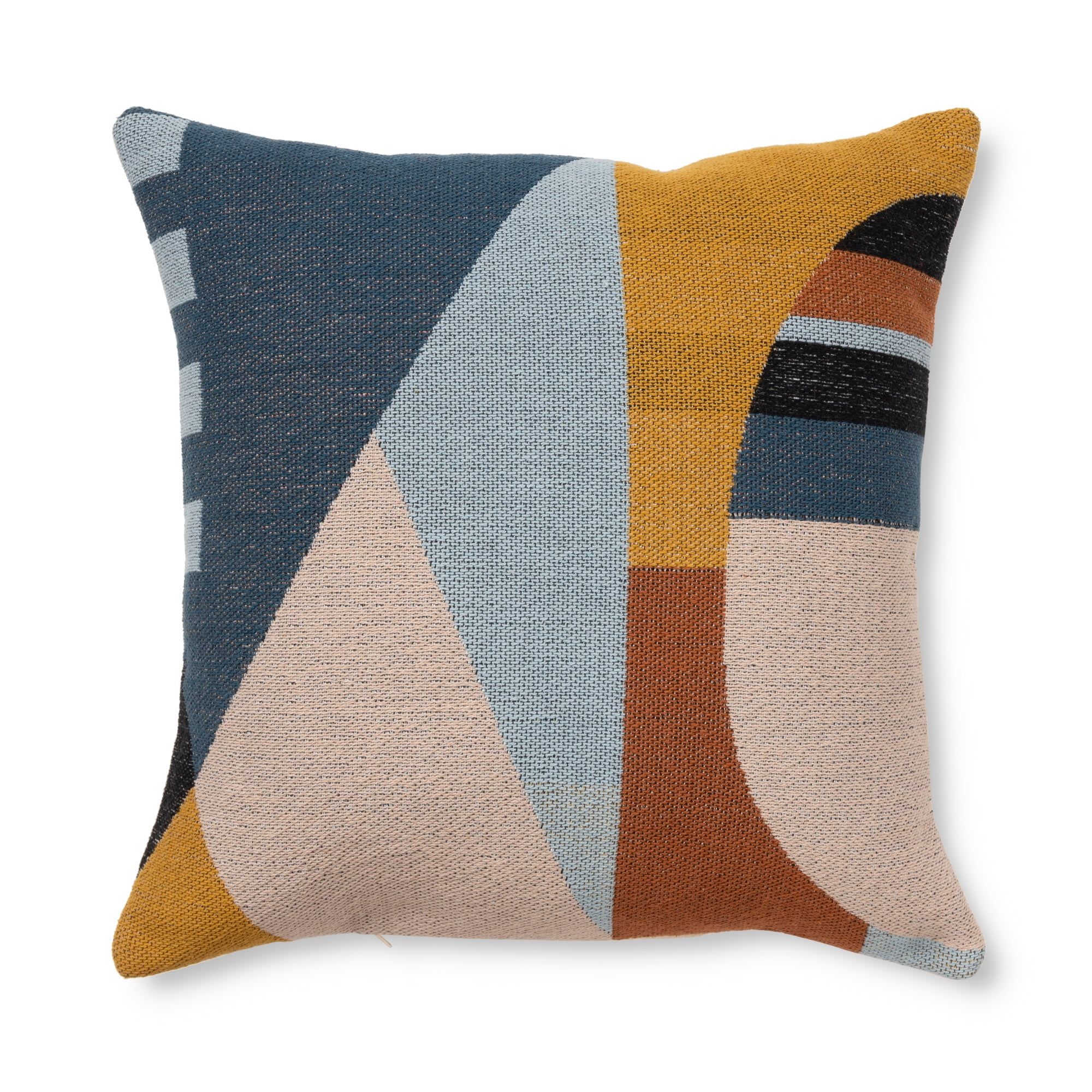 Geo Face Multicolor 18" Square Decorative Throw Pillow