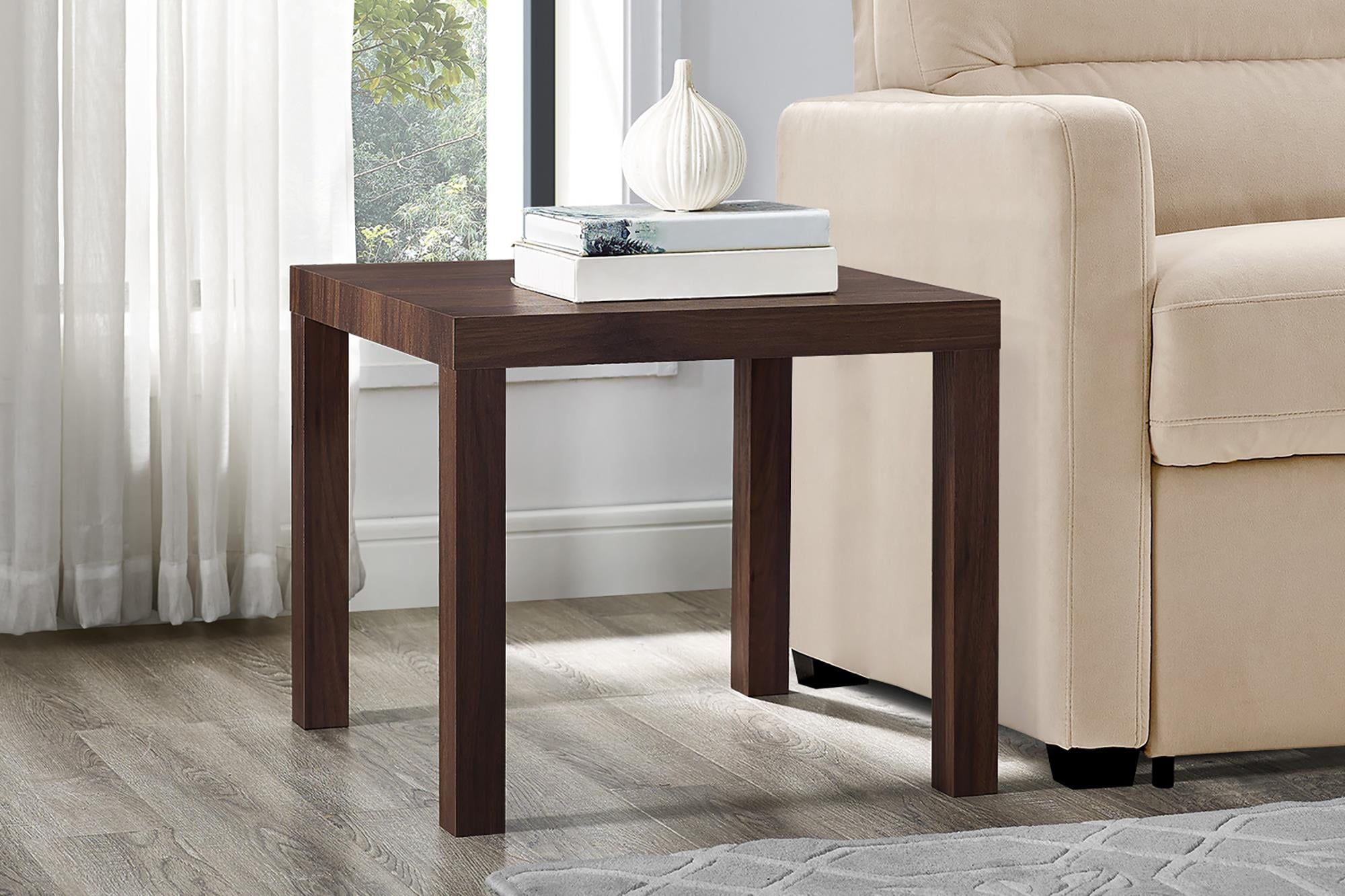 Canyon Walnut Square End Table with Minimalist Design