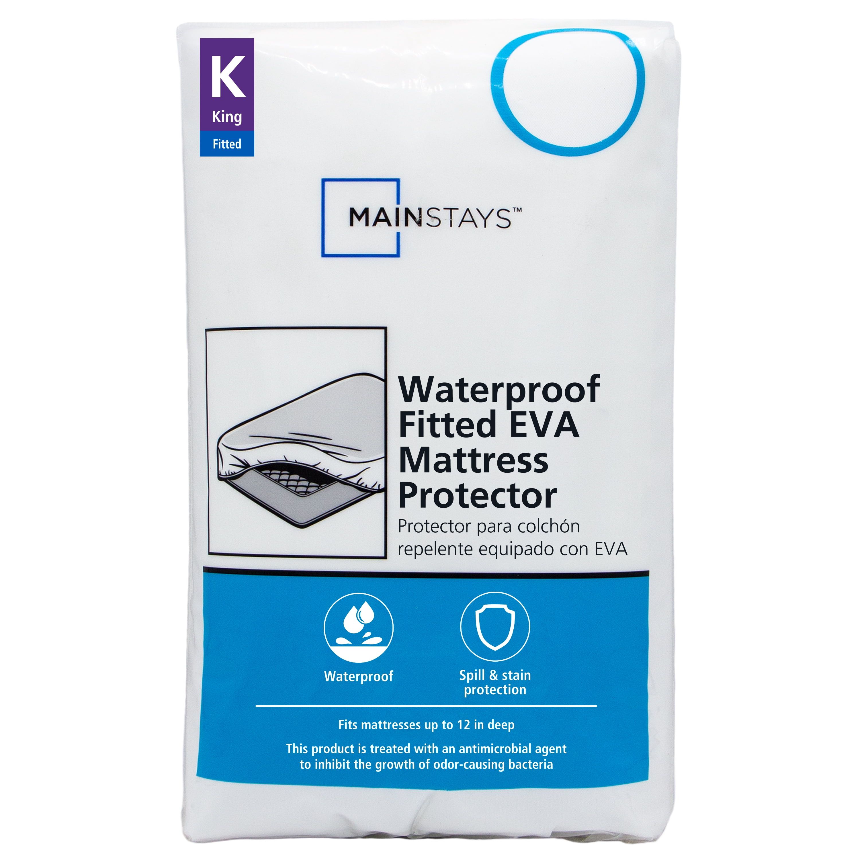 King White Waterproof EVA Fitted Mattress Protector