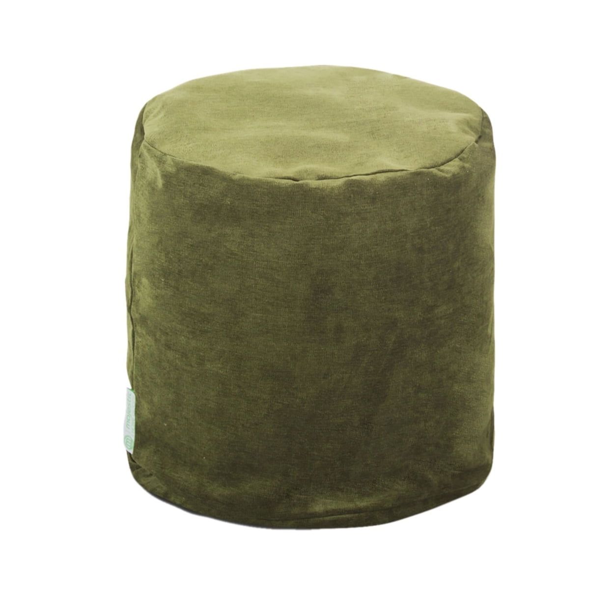Green Micro-Velvet Eco-Friendly Small Pouf Ottoman