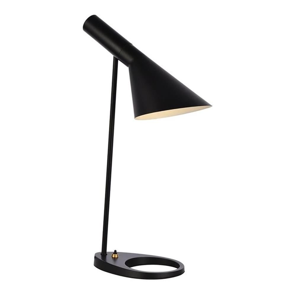 Maklaine Black Iron Modern Cone Table Lamp