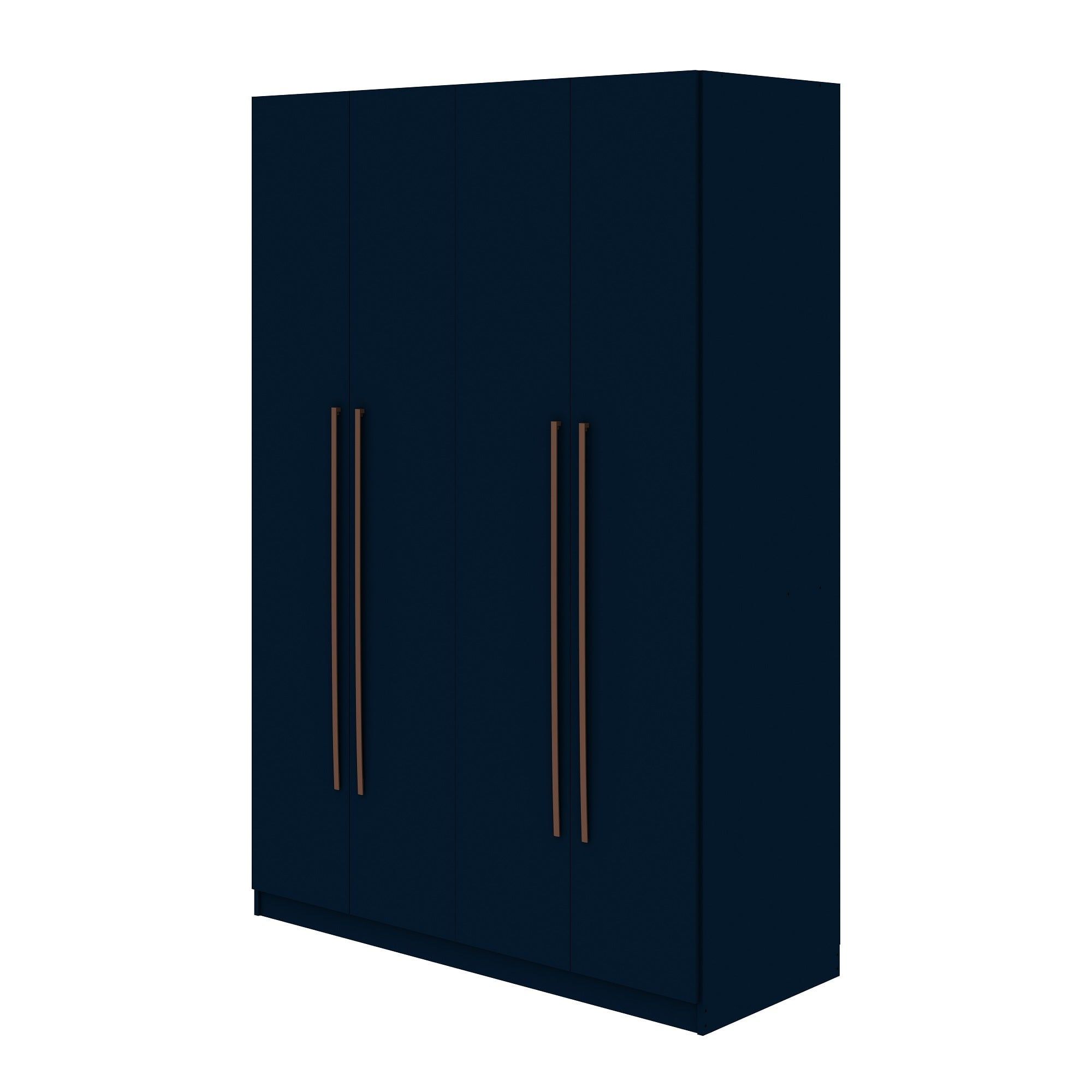 Gramercy Contemporary Midnight Blue Wood Wardrobe Armoire