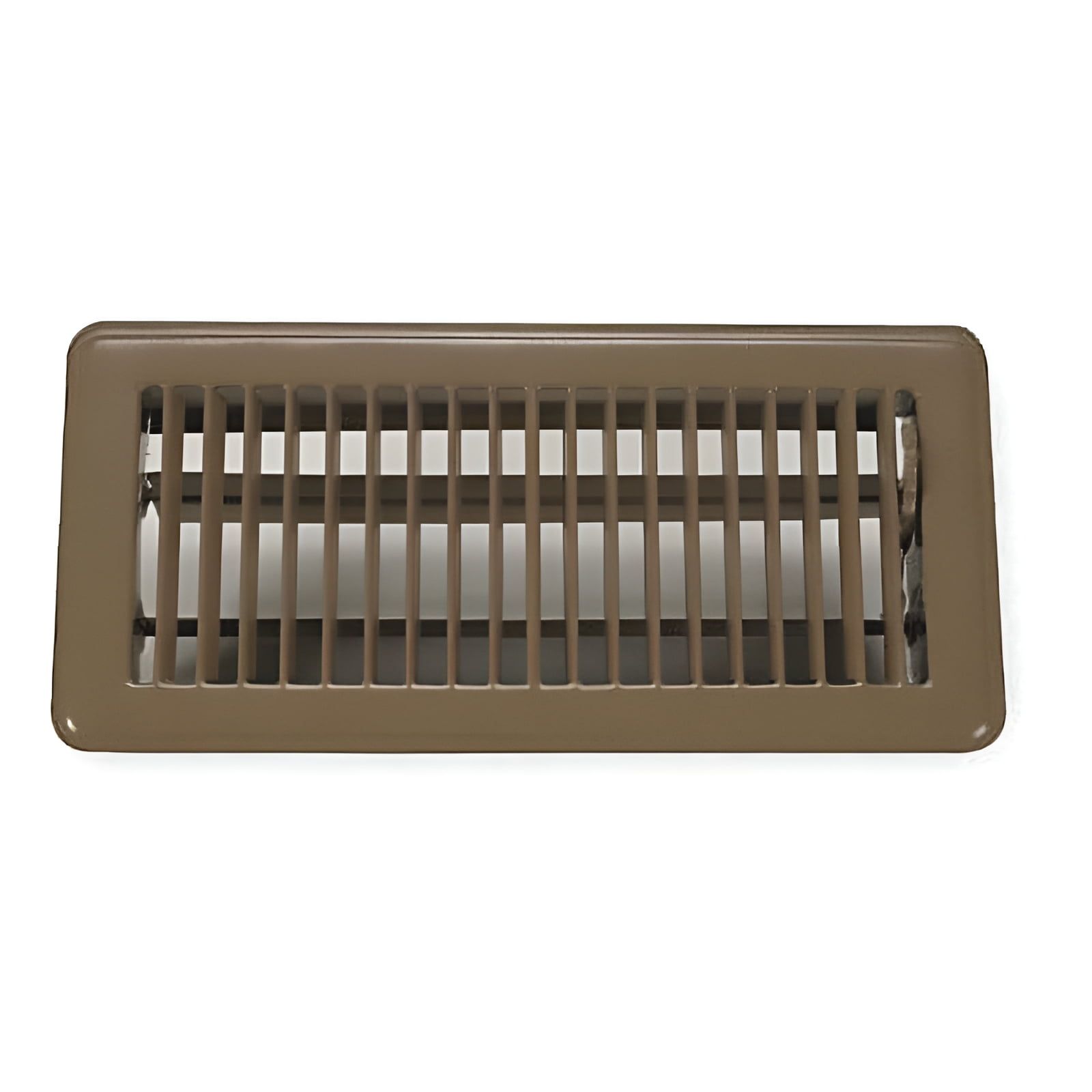 Brown Welded Steel 6x10 Floor Register with Louvered Face