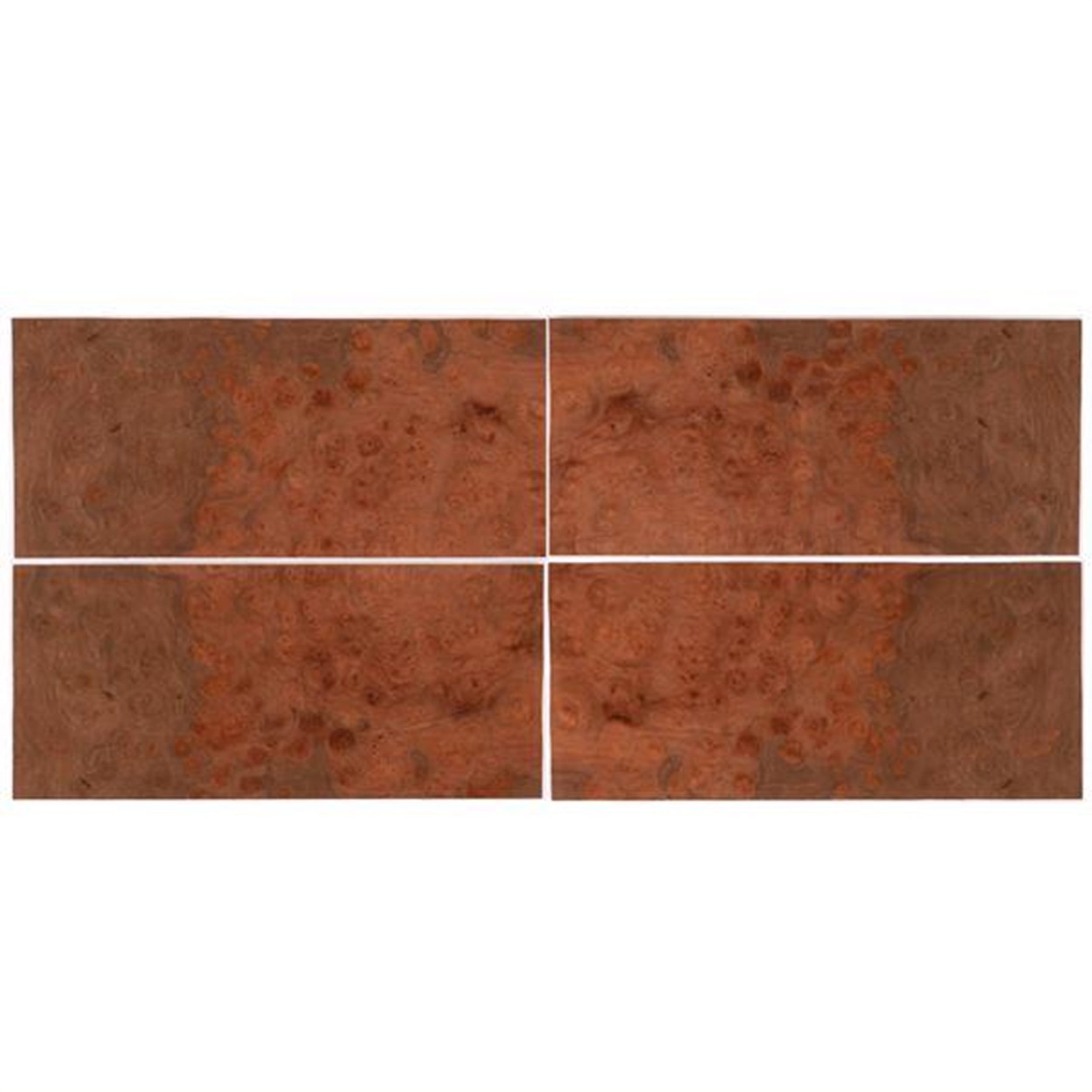 Maple Burl 4-Way Matched Veneer Pack, 8x18 4pc