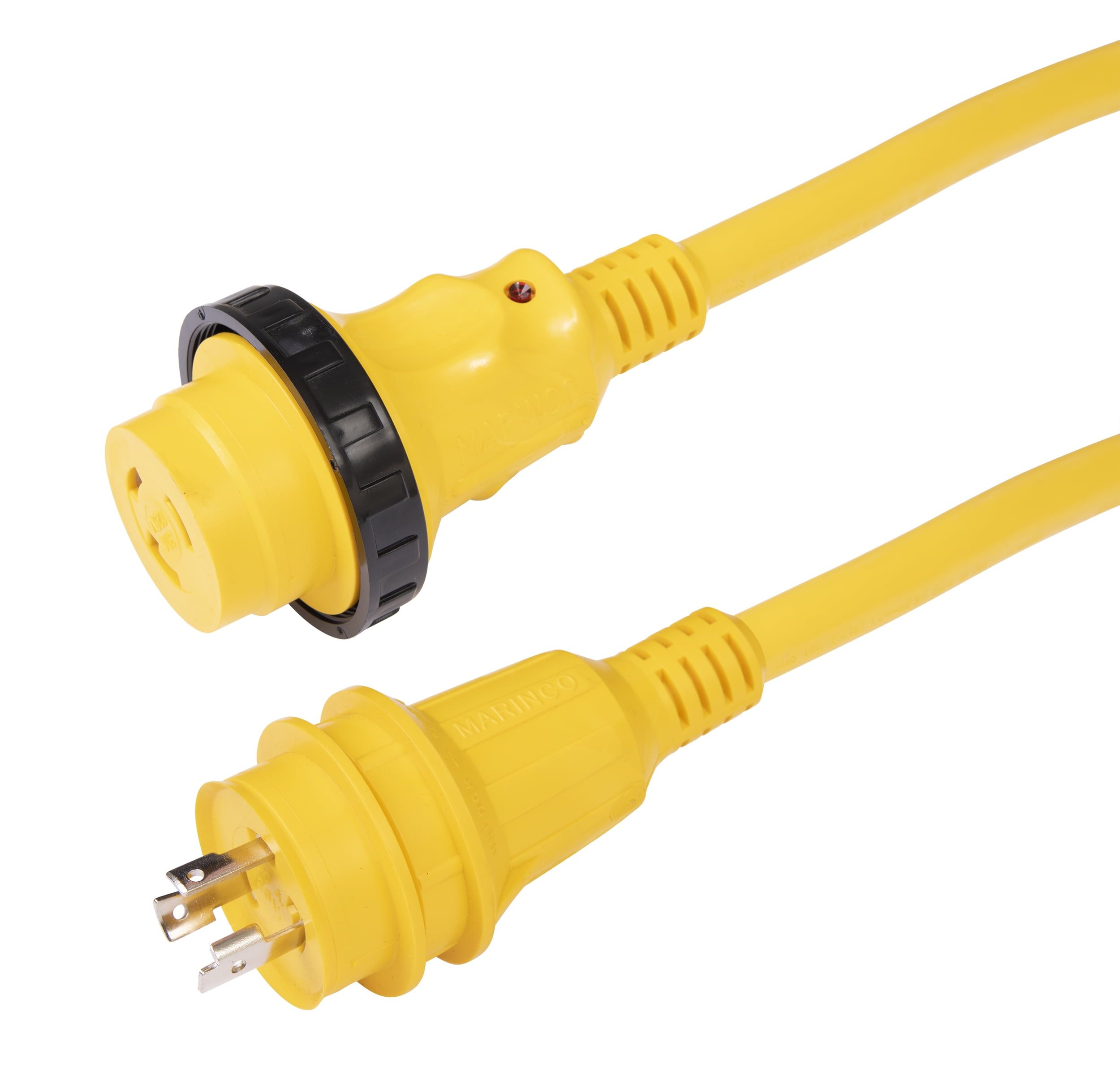 Yellow 50-Foot 30 Amp Marine-Grade Power Cord