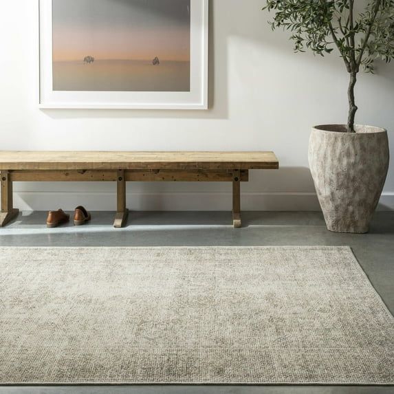 Sage Cream Hand-knotted Synthetic Fur 9'2" x 12' Area Rug