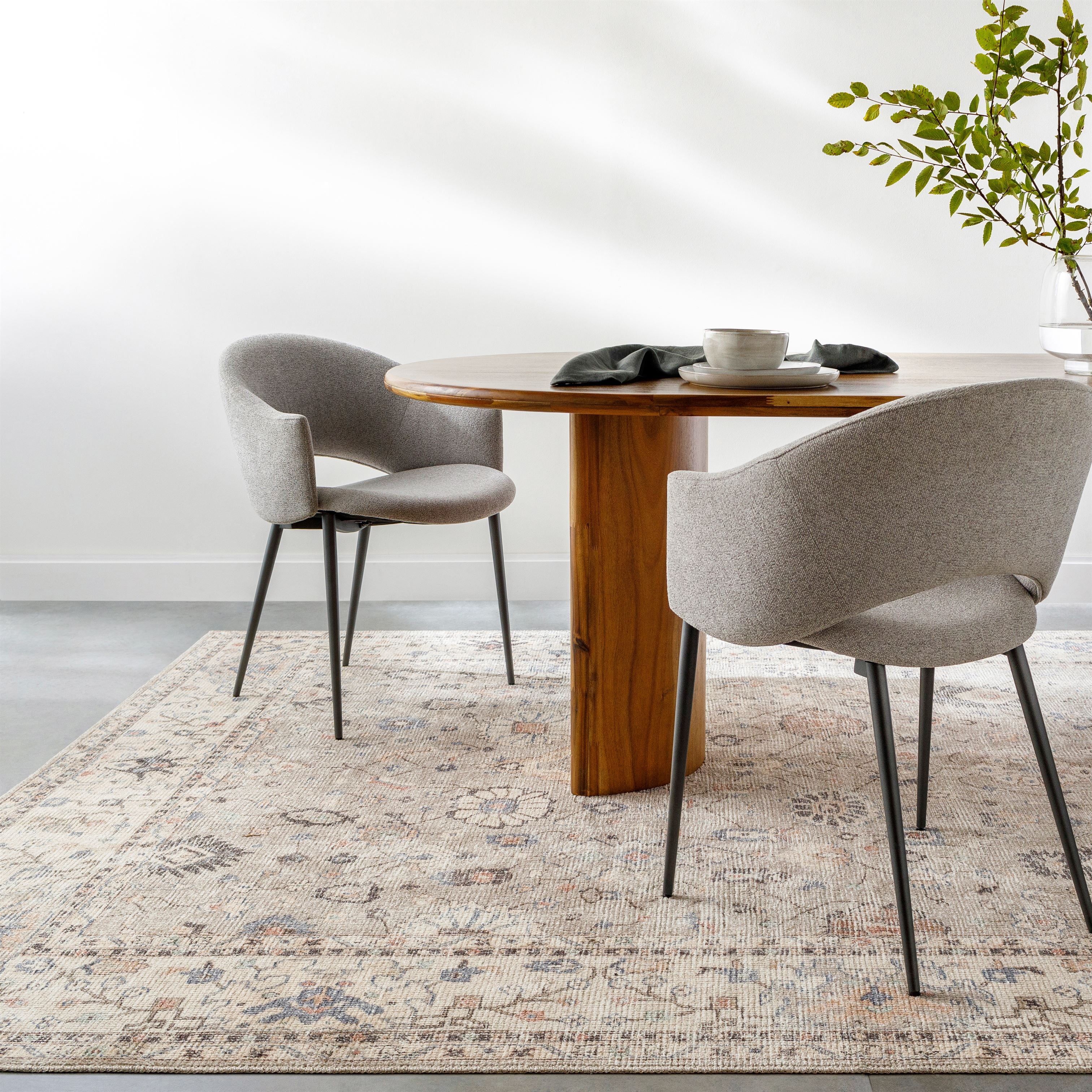 Gray and Camel Synthetic Fur 9'2" x 12' Rectangular Area Rug