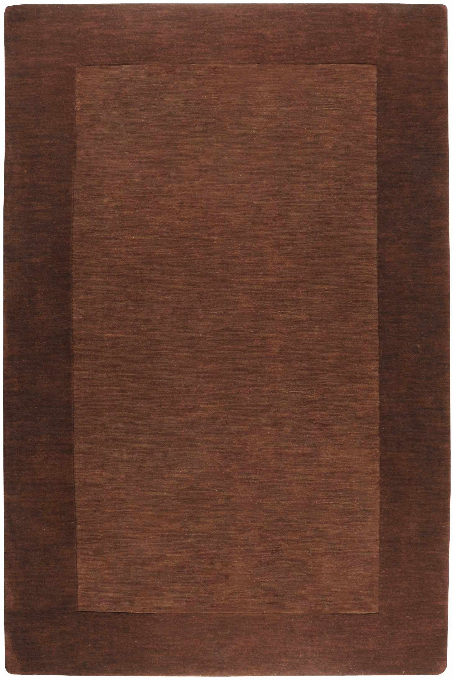 Reims Dark Brown Hand-Knotted Wool 5' x 8' Area Rug