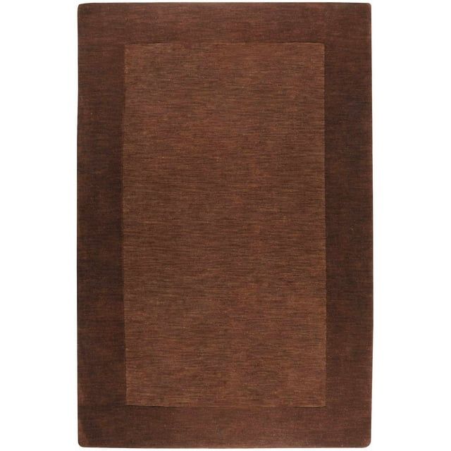 Reims Dark Brown Hand-knotted Wool Area Rug, 6' x 9'